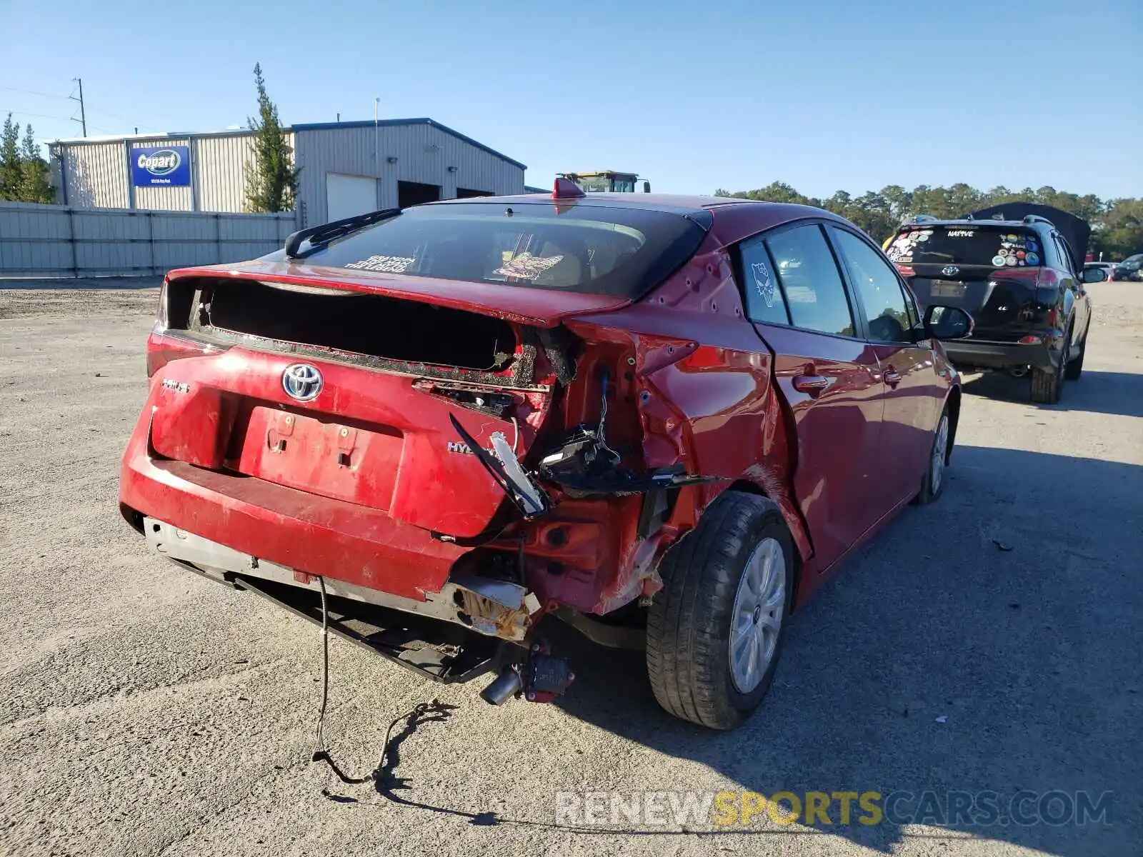 4 Photograph of a damaged car JTDKARFU8K3079410 TOYOTA PRIUS 2019