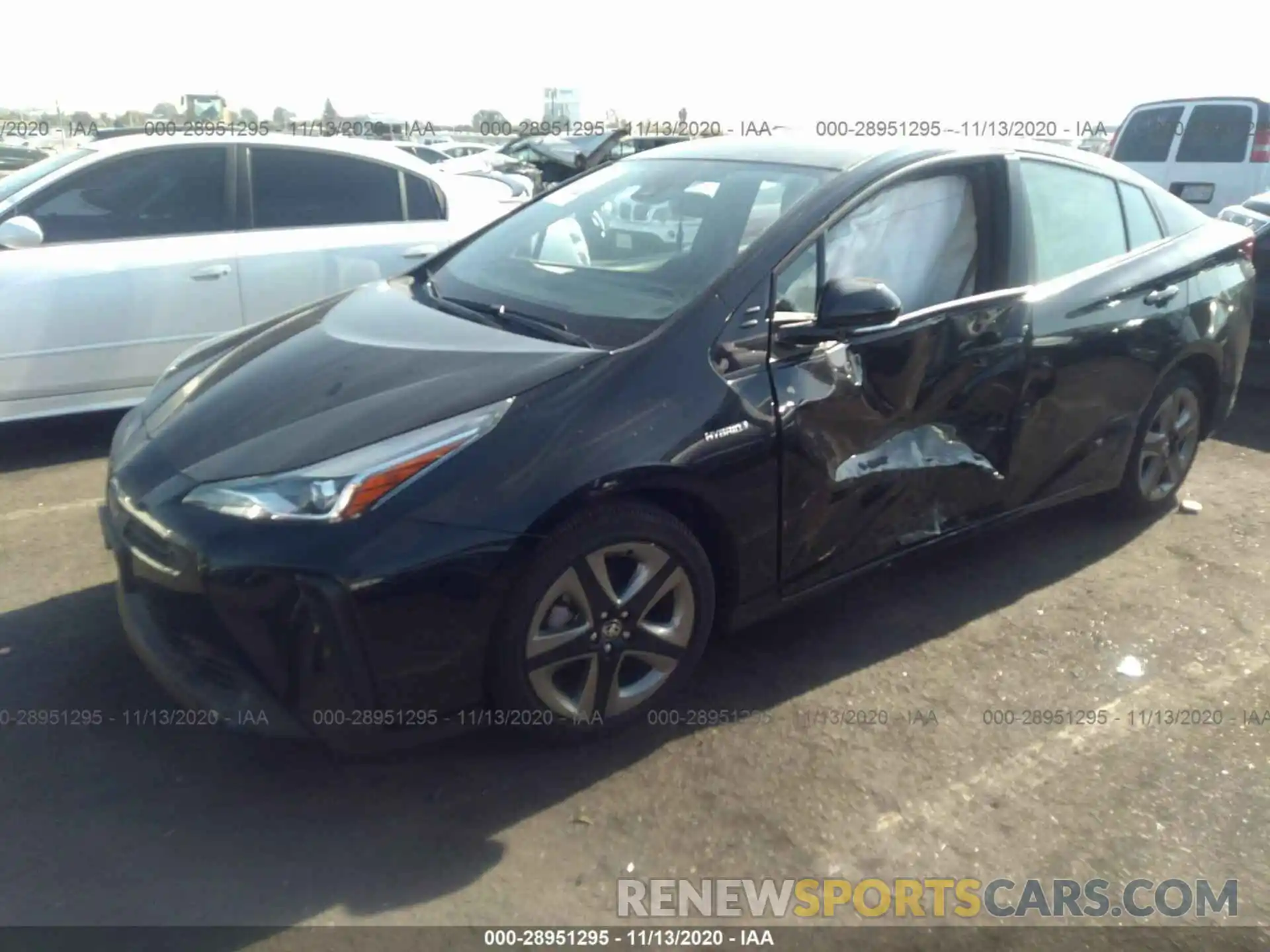 2 Photograph of a damaged car JTDKARFU8K3079875 TOYOTA PRIUS 2019