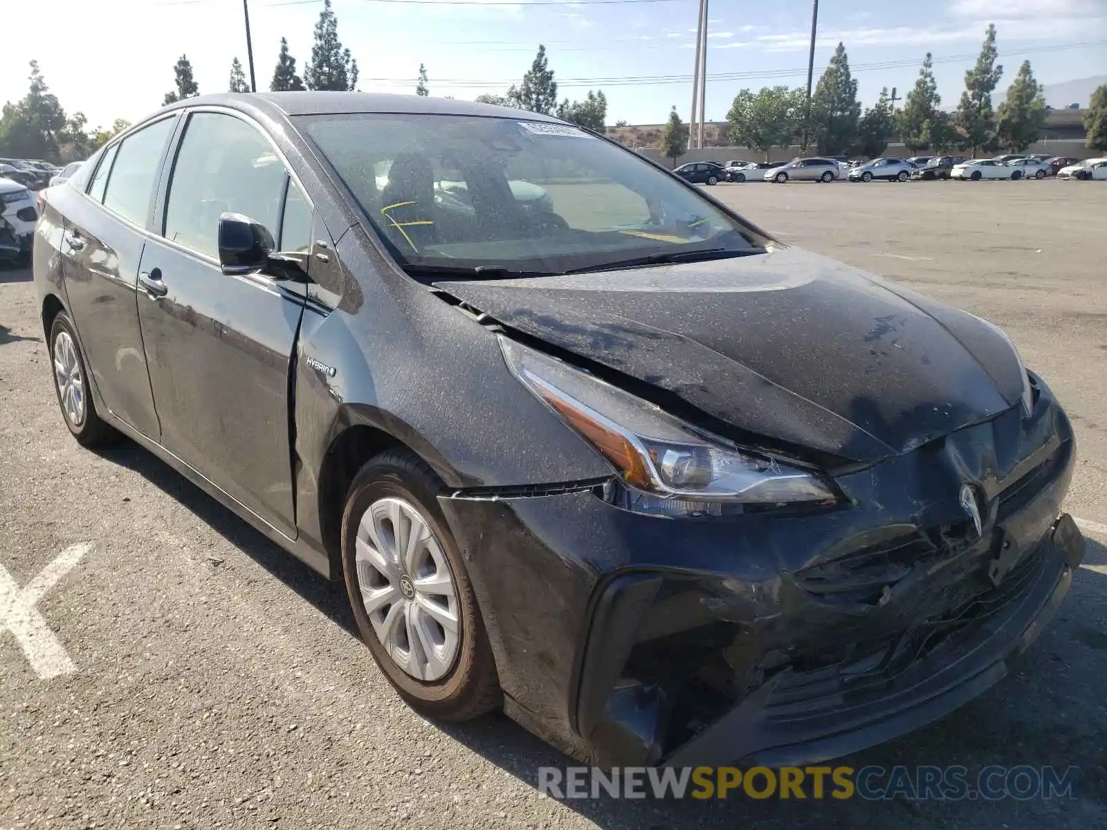 1 Photograph of a damaged car JTDKARFU8K3080704 TOYOTA PRIUS 2019