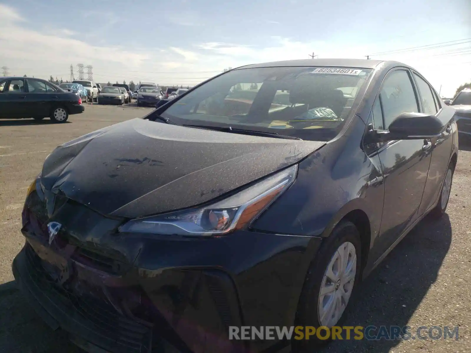 2 Photograph of a damaged car JTDKARFU8K3080704 TOYOTA PRIUS 2019