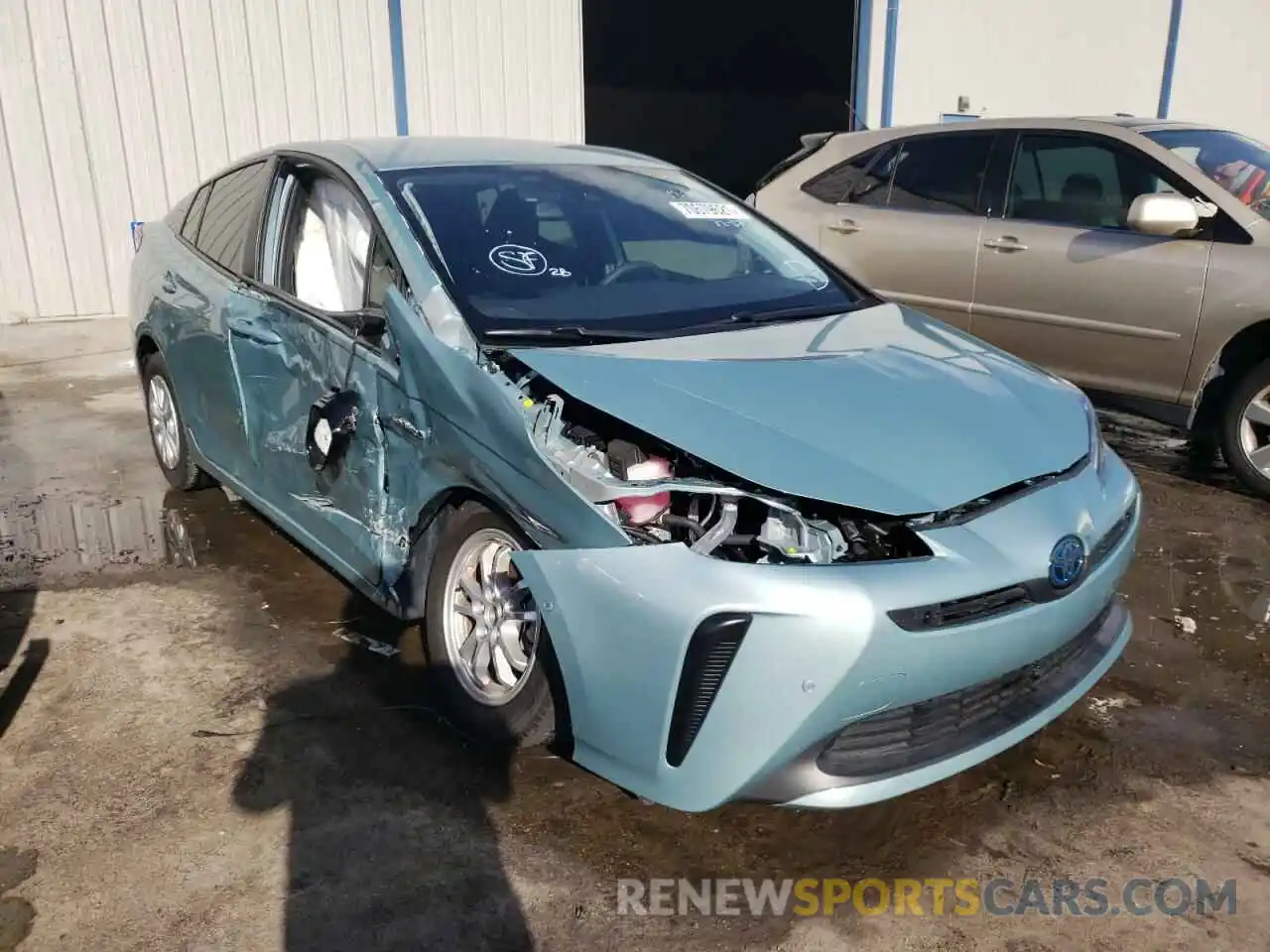 1 Photograph of a damaged car JTDKARFU8K3080895 TOYOTA PRIUS 2019