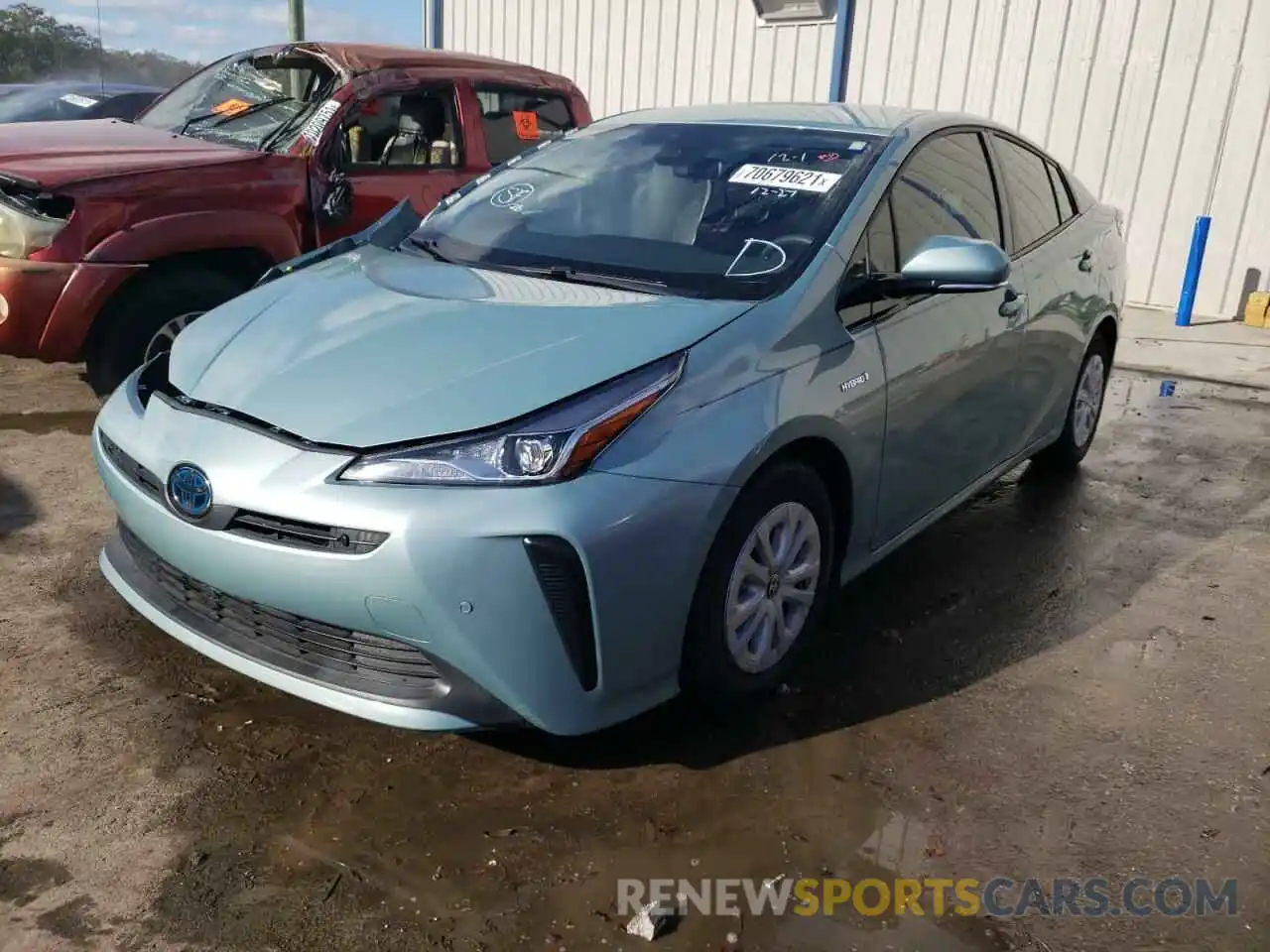 2 Фотография поврежденного автомобиля JTDKARFU8K3080895 TOYOTA PRIUS 2019