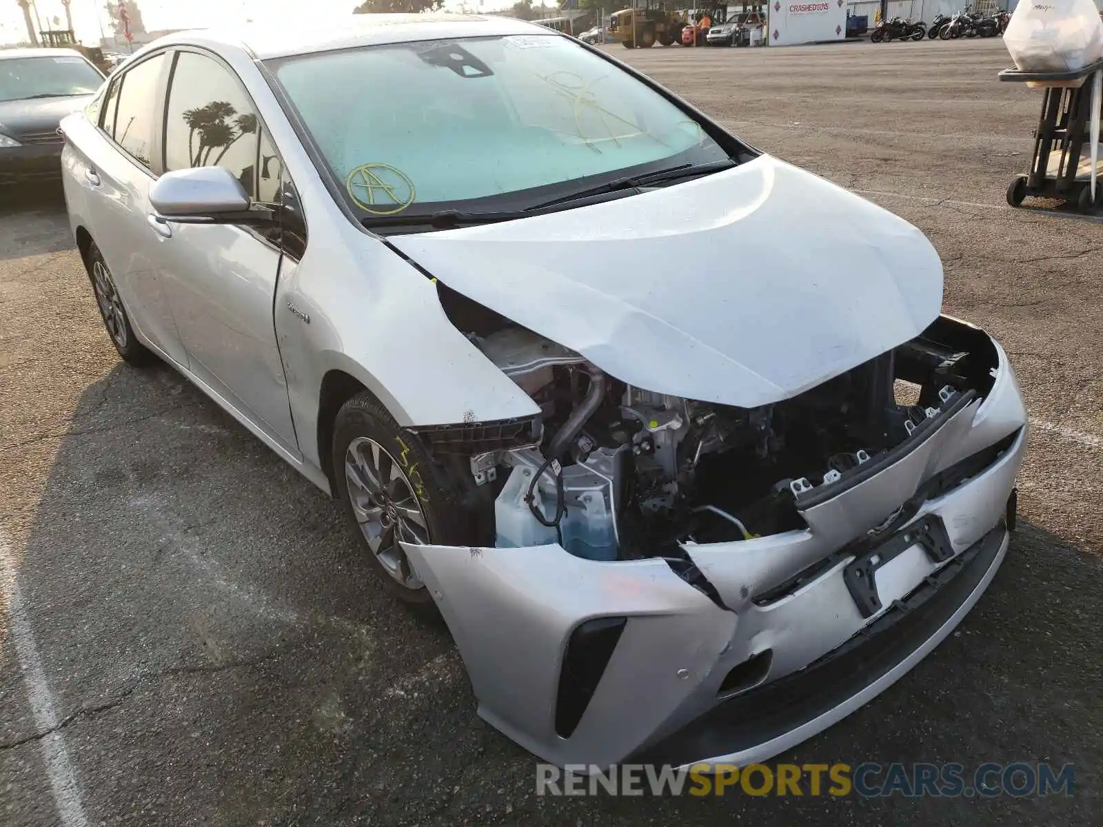 1 Photograph of a damaged car JTDKARFU8K3081027 TOYOTA PRIUS 2019