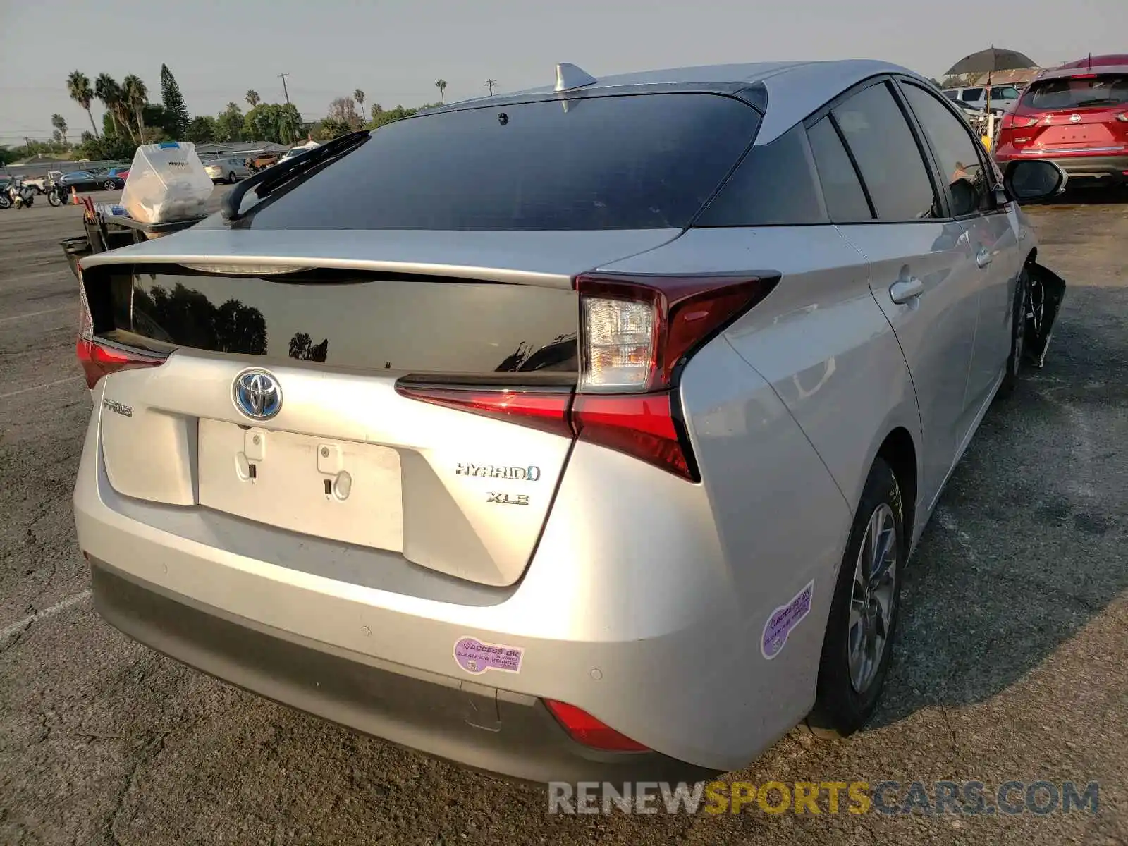 4 Photograph of a damaged car JTDKARFU8K3081027 TOYOTA PRIUS 2019