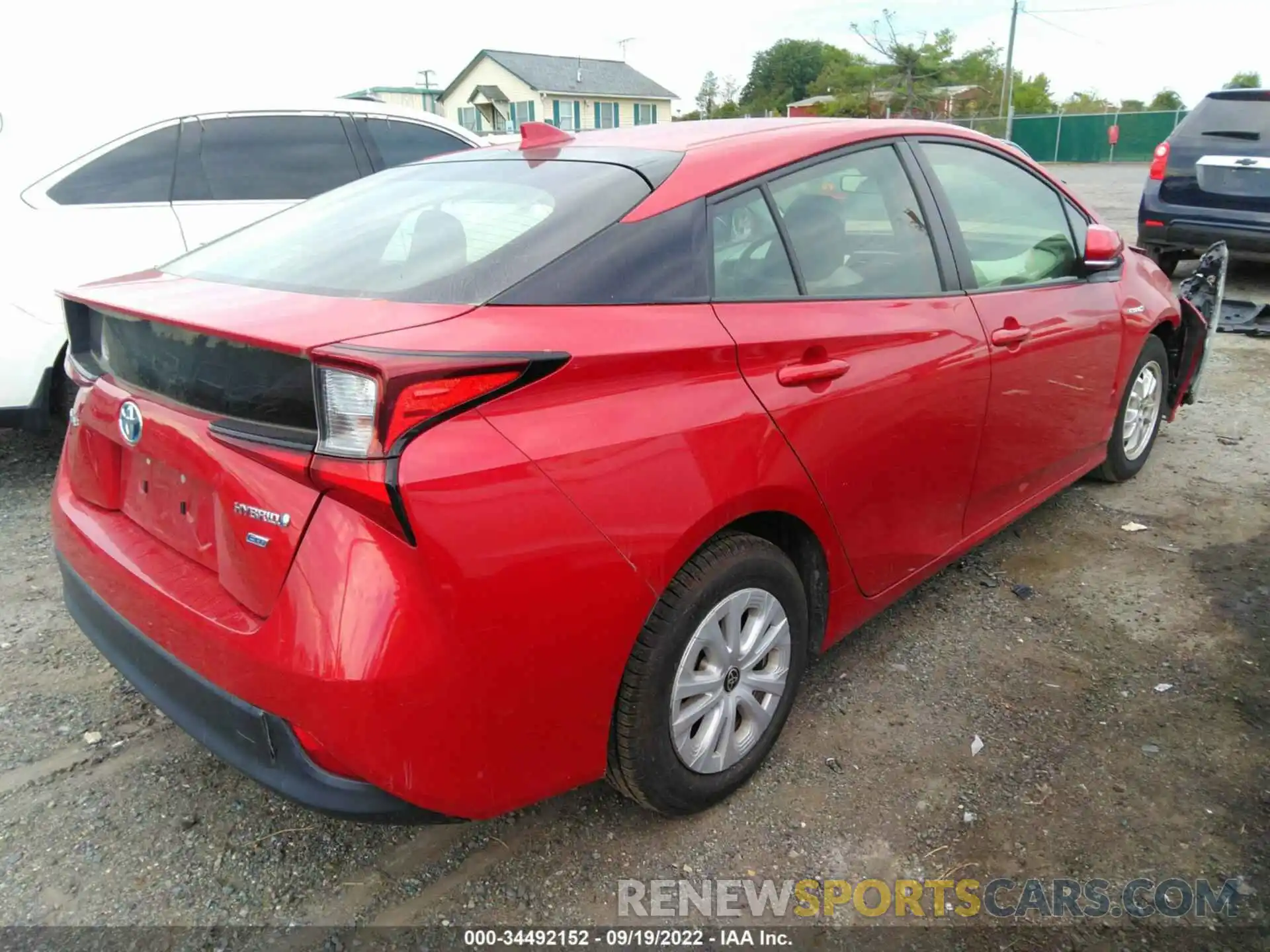 4 Photograph of a damaged car JTDKARFU8K3081898 TOYOTA PRIUS 2019