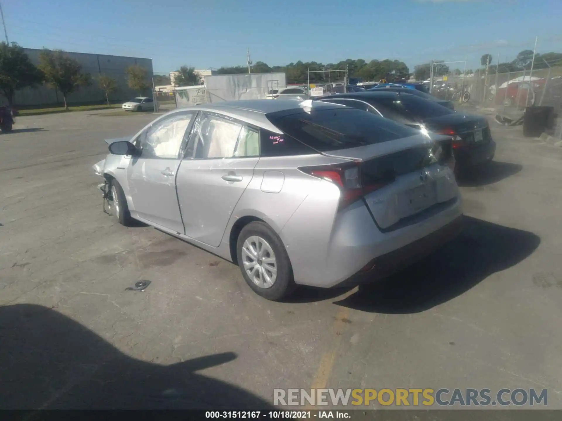 3 Photograph of a damaged car JTDKARFU8K3082520 TOYOTA PRIUS 2019