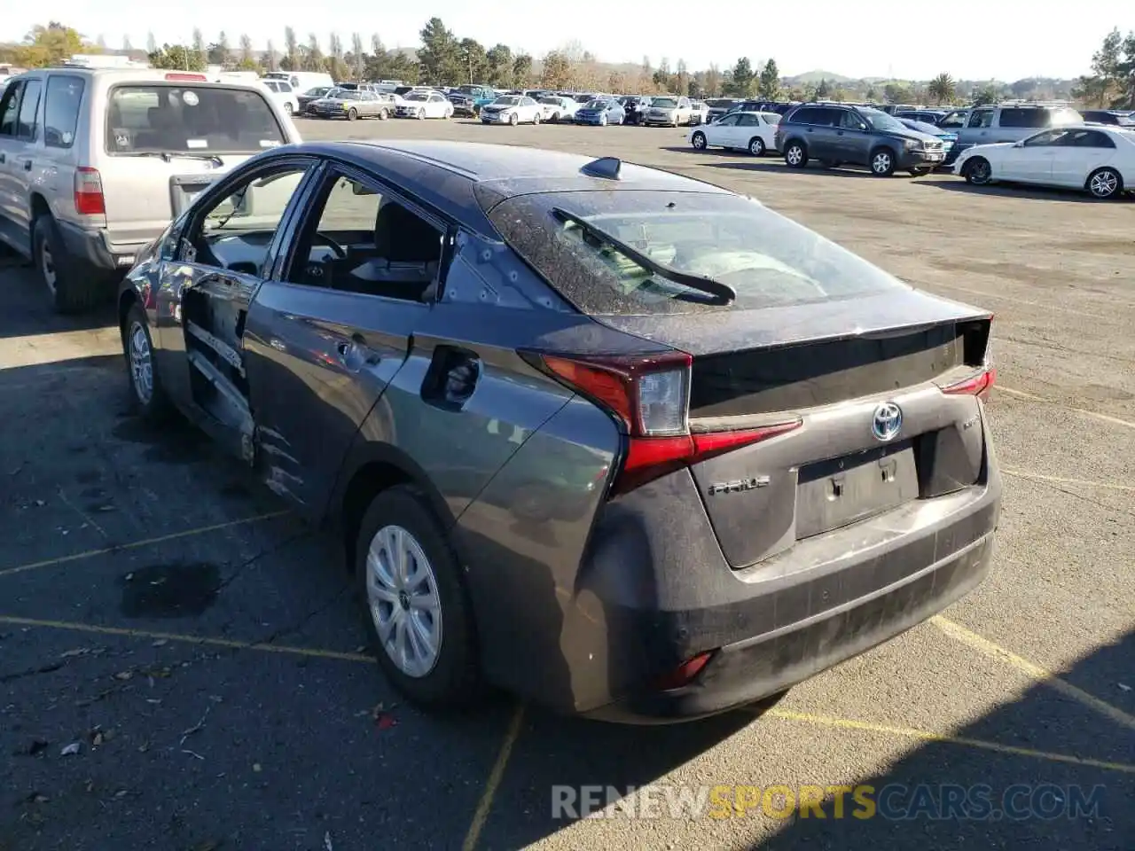 3 Photograph of a damaged car JTDKARFU8K3082968 TOYOTA PRIUS 2019