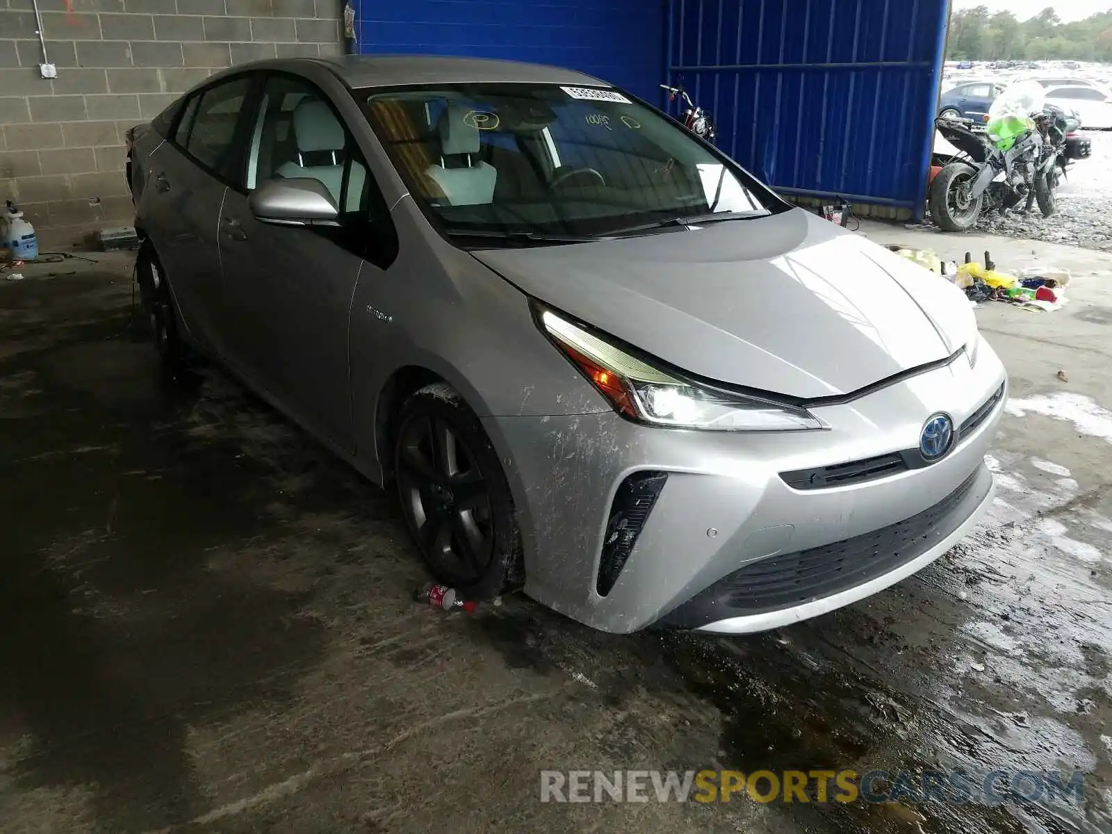 1 Photograph of a damaged car JTDKARFU8K3083005 TOYOTA PRIUS 2019