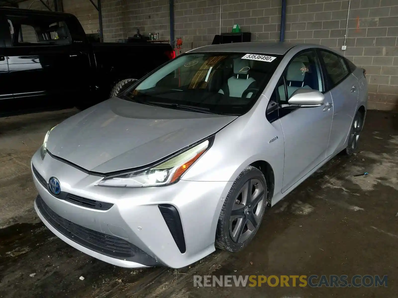 2 Фотография поврежденного автомобиля JTDKARFU8K3083005 TOYOTA PRIUS 2019