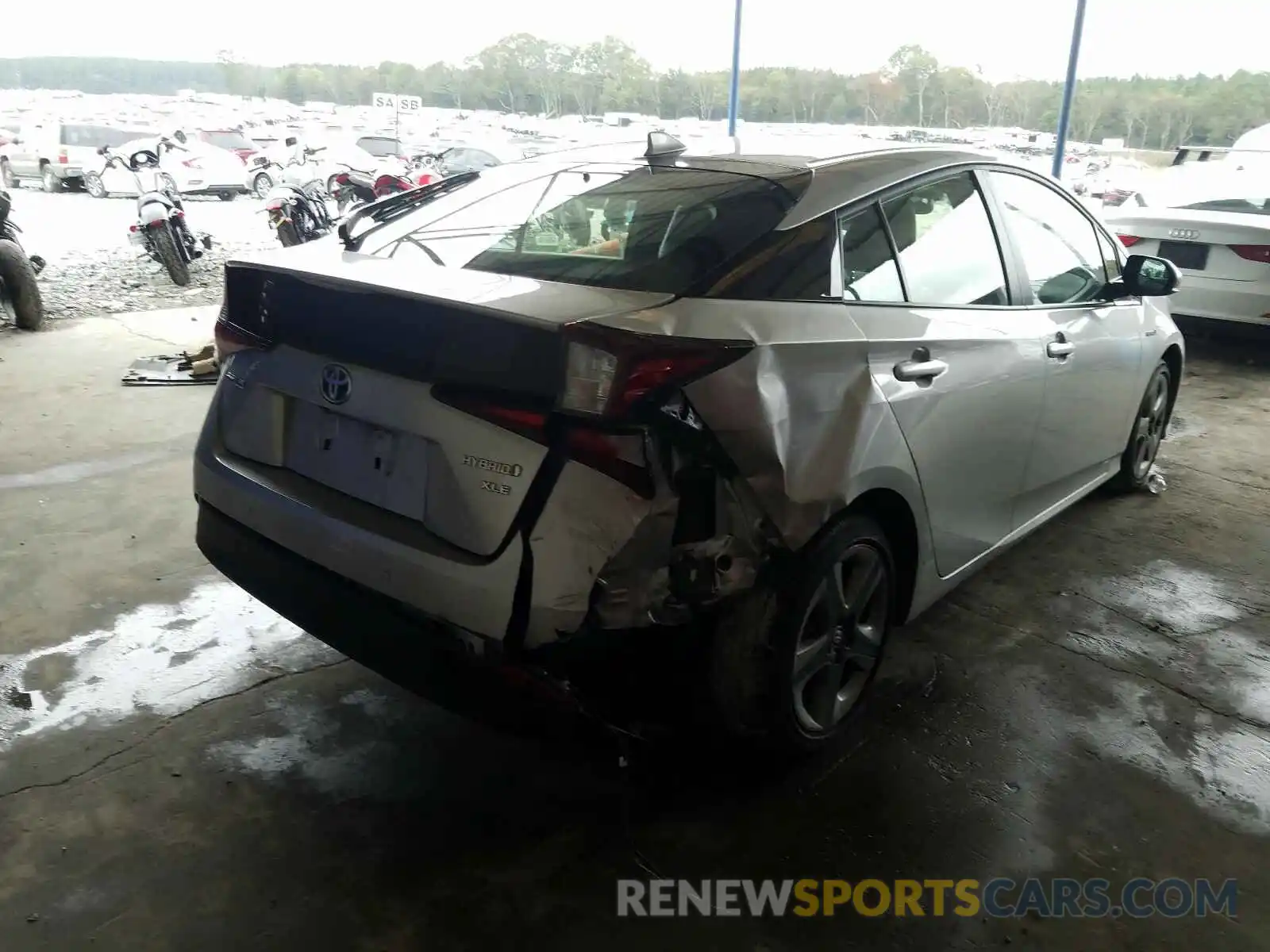 4 Photograph of a damaged car JTDKARFU8K3083005 TOYOTA PRIUS 2019