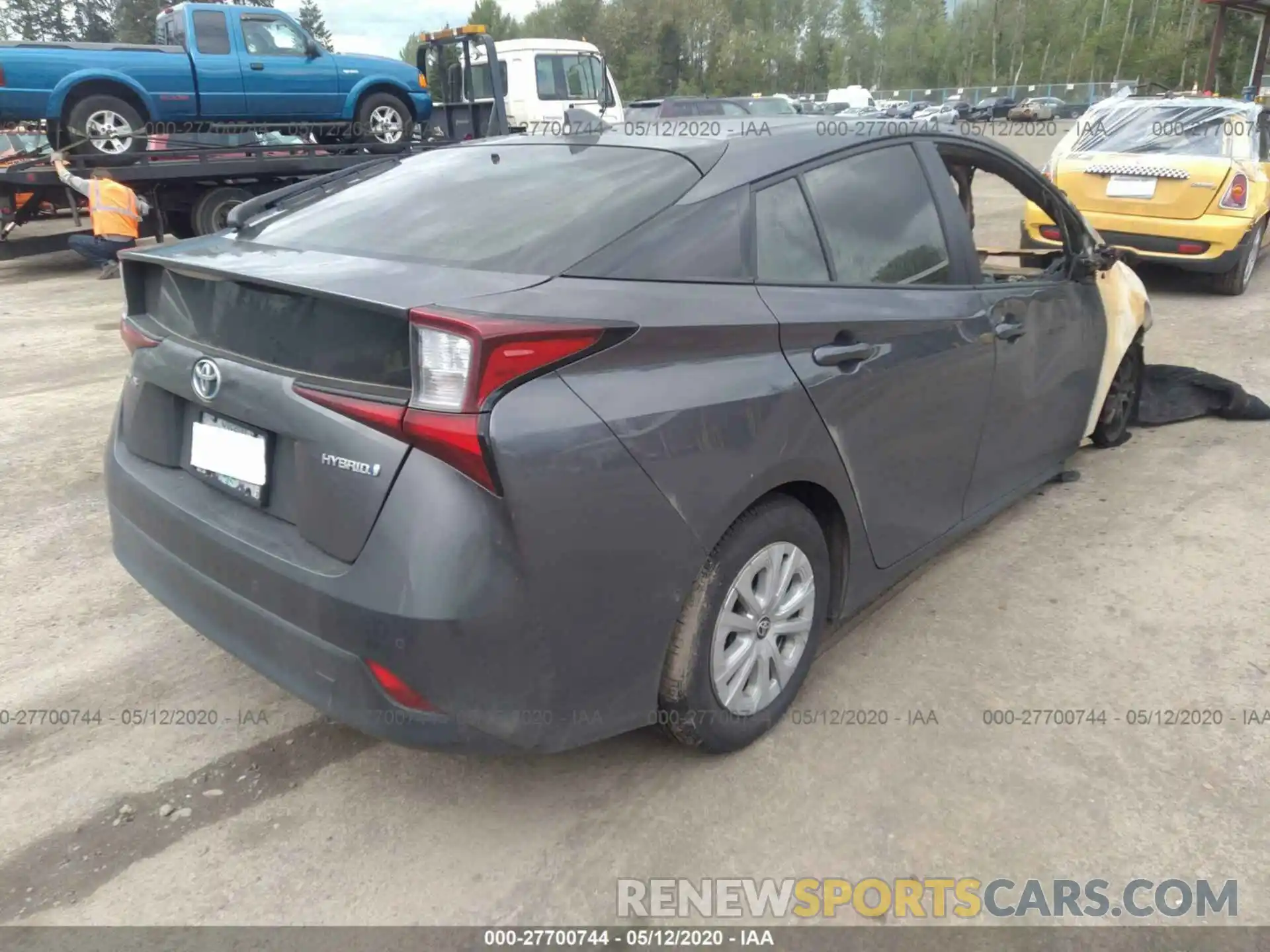 4 Photograph of a damaged car JTDKARFU8K3083702 TOYOTA PRIUS 2019