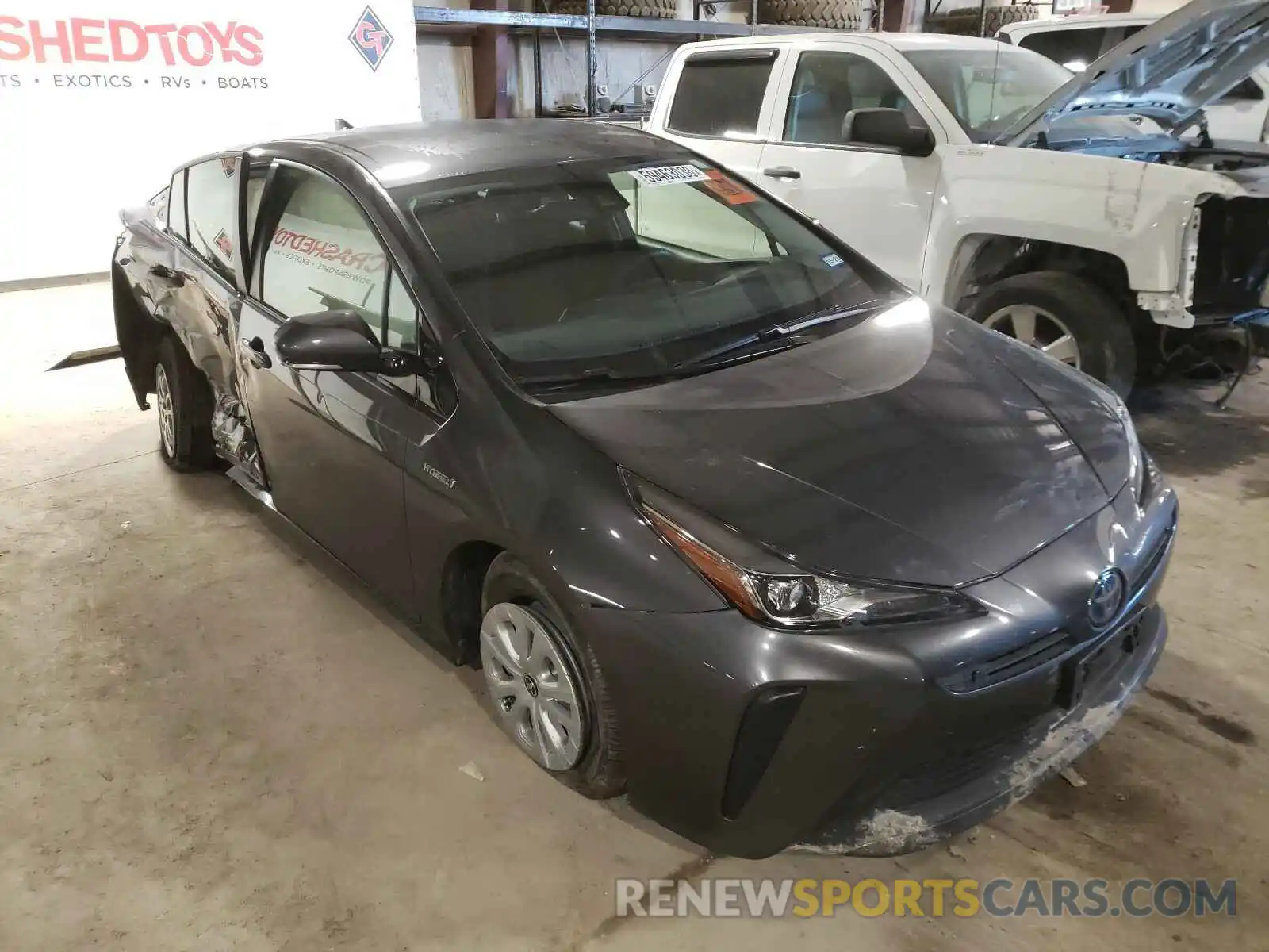 1 Photograph of a damaged car JTDKARFU8K3083747 TOYOTA PRIUS 2019