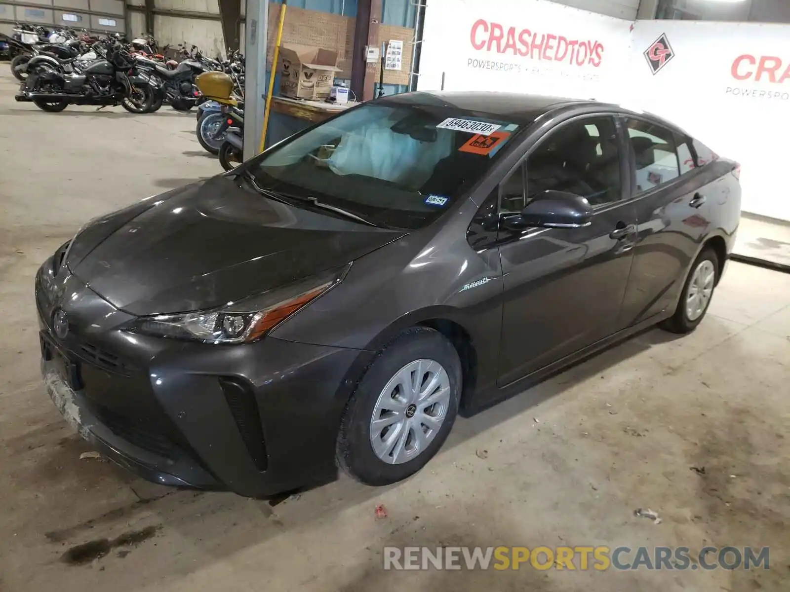 2 Photograph of a damaged car JTDKARFU8K3083747 TOYOTA PRIUS 2019