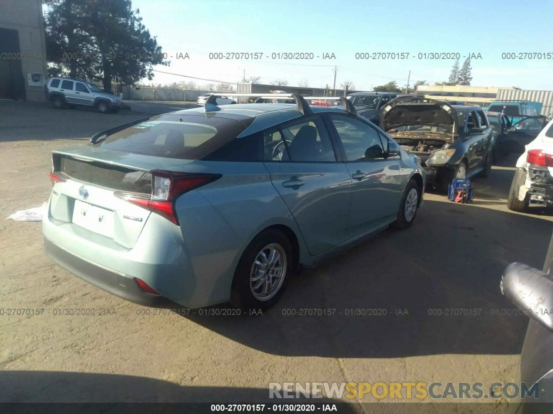 4 Фотография поврежденного автомобиля JTDKARFU8K3084185 TOYOTA PRIUS 2019