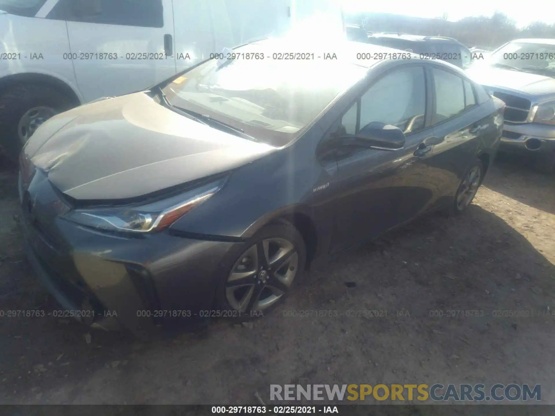 2 Photograph of a damaged car JTDKARFU8K3086289 TOYOTA PRIUS 2019