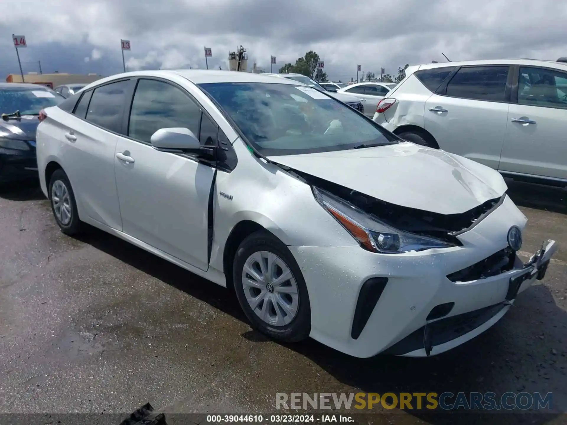 1 Photograph of a damaged car JTDKARFU8K3086759 TOYOTA PRIUS 2019