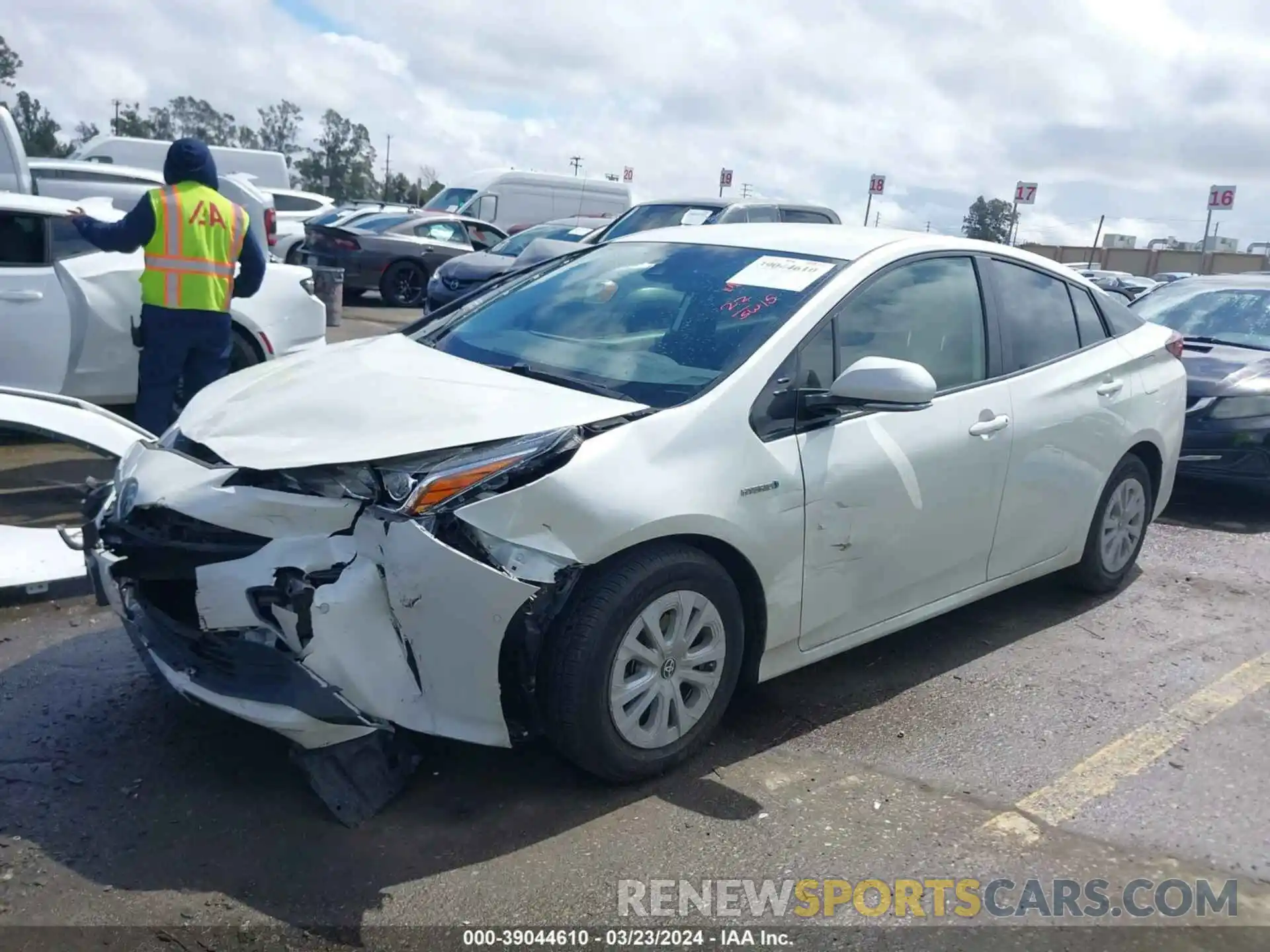 2 Photograph of a damaged car JTDKARFU8K3086759 TOYOTA PRIUS 2019