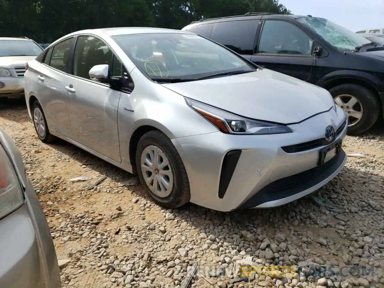 1 Фотография поврежденного автомобиля JTDKARFU8K3088043 TOYOTA PRIUS 2019