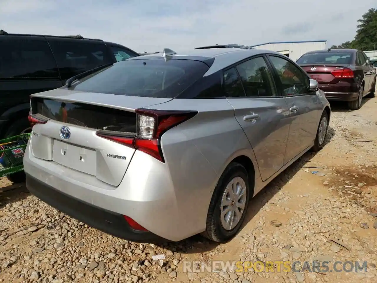 4 Фотография поврежденного автомобиля JTDKARFU8K3088043 TOYOTA PRIUS 2019