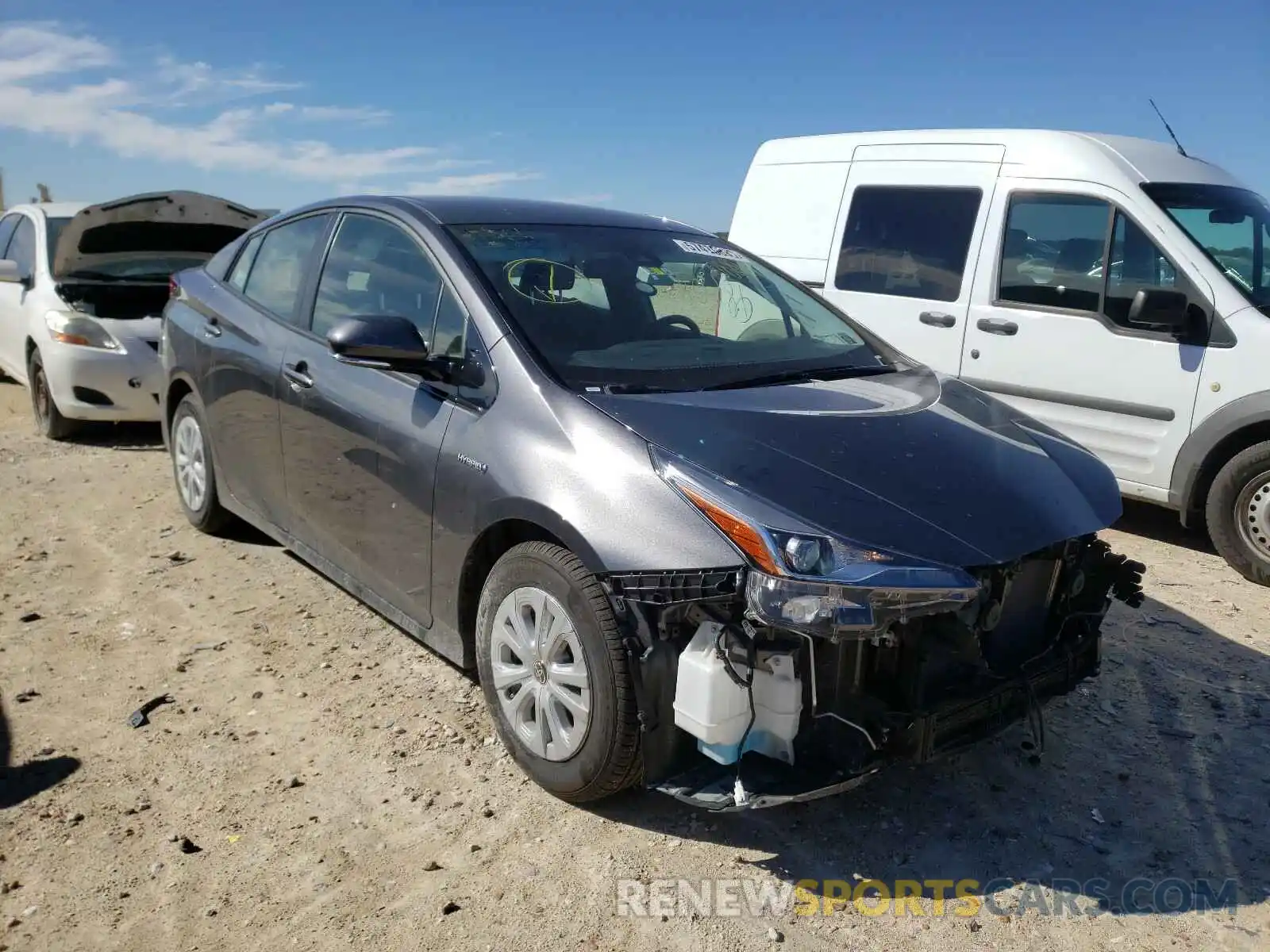 1 Photograph of a damaged car JTDKARFU8K3088141 TOYOTA PRIUS 2019