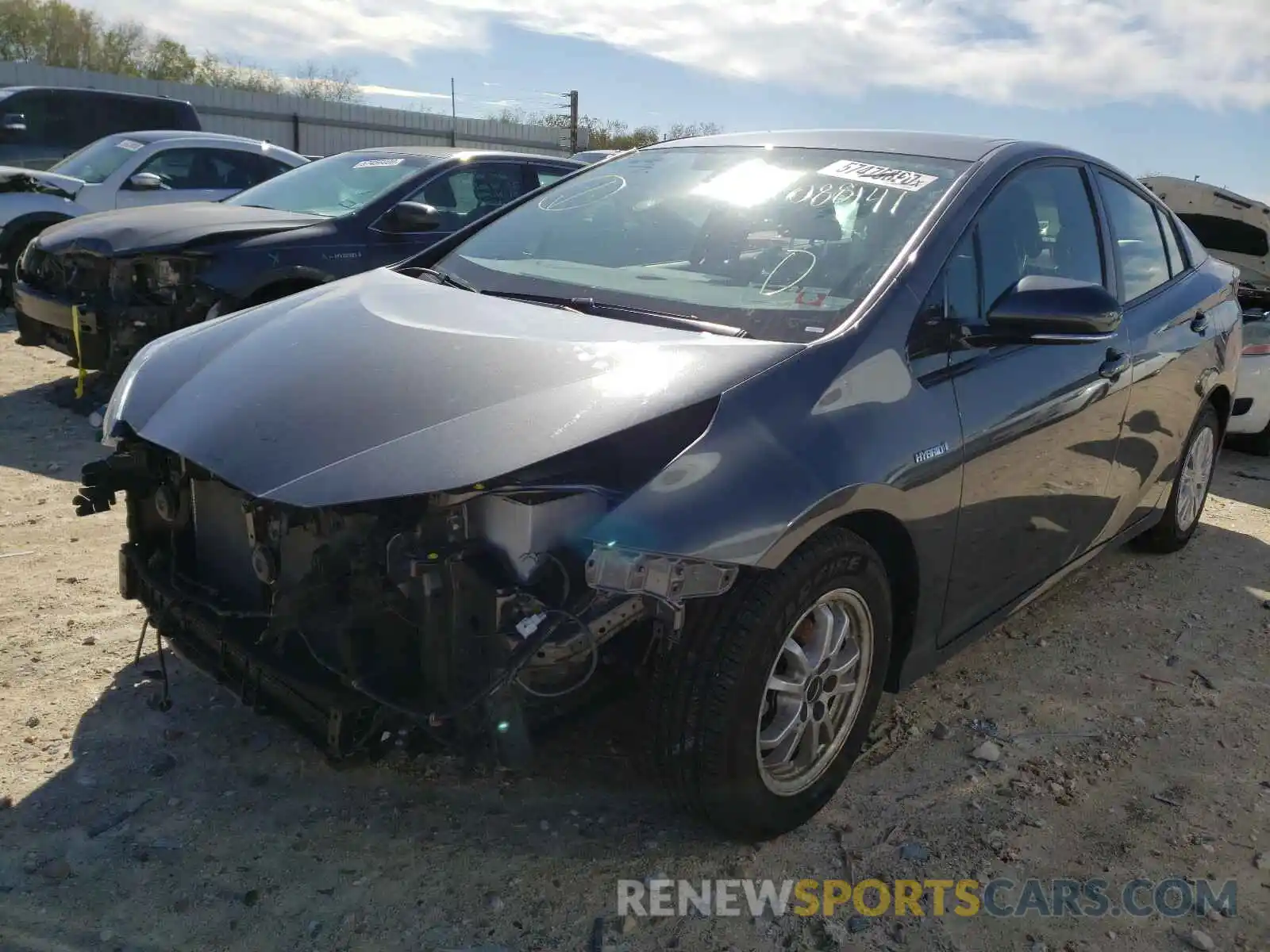 2 Photograph of a damaged car JTDKARFU8K3088141 TOYOTA PRIUS 2019