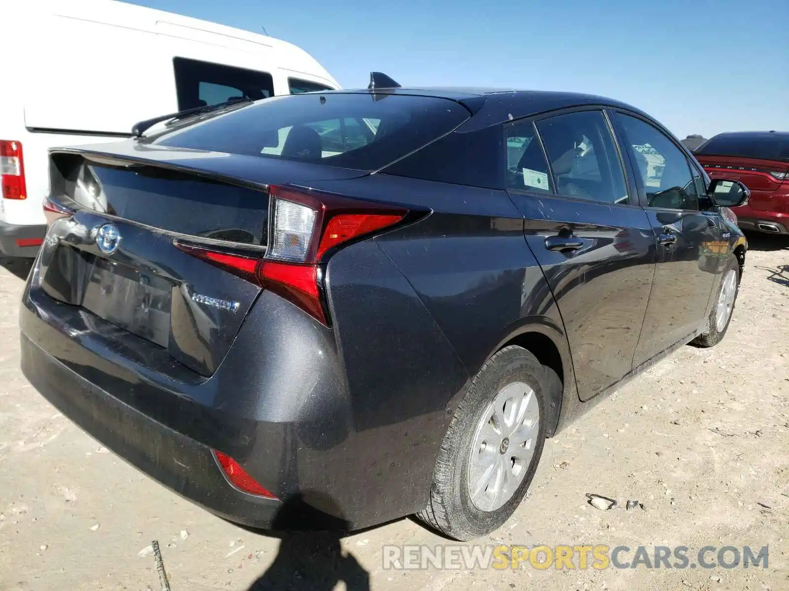 4 Photograph of a damaged car JTDKARFU8K3088141 TOYOTA PRIUS 2019