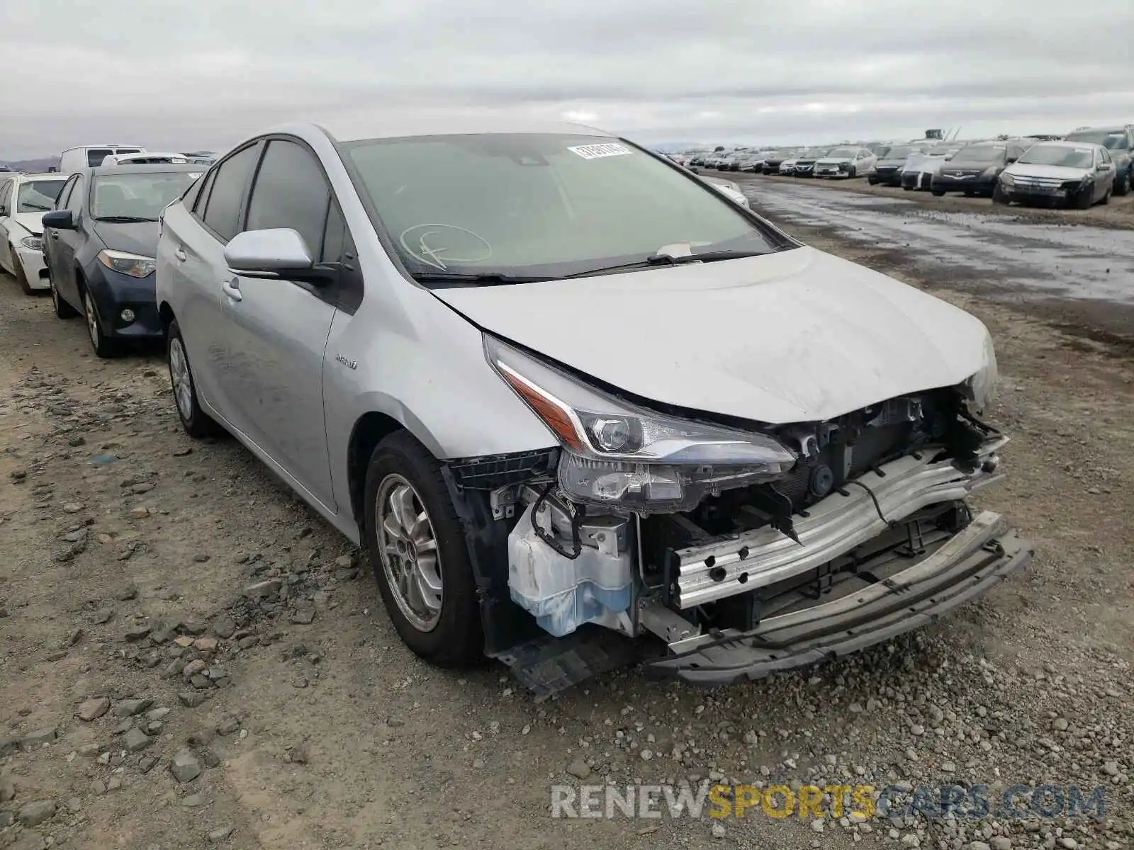 1 Photograph of a damaged car JTDKARFU8K3088785 TOYOTA PRIUS 2019