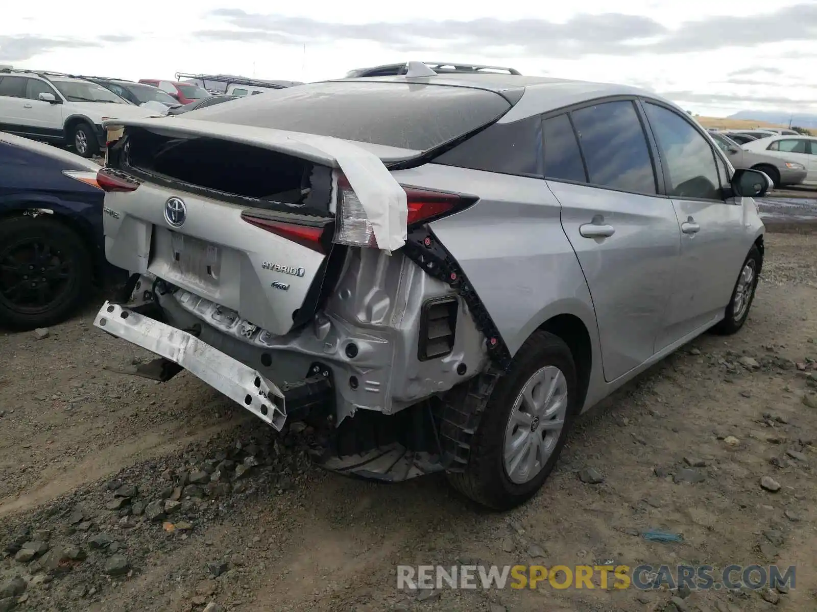 4 Photograph of a damaged car JTDKARFU8K3088785 TOYOTA PRIUS 2019