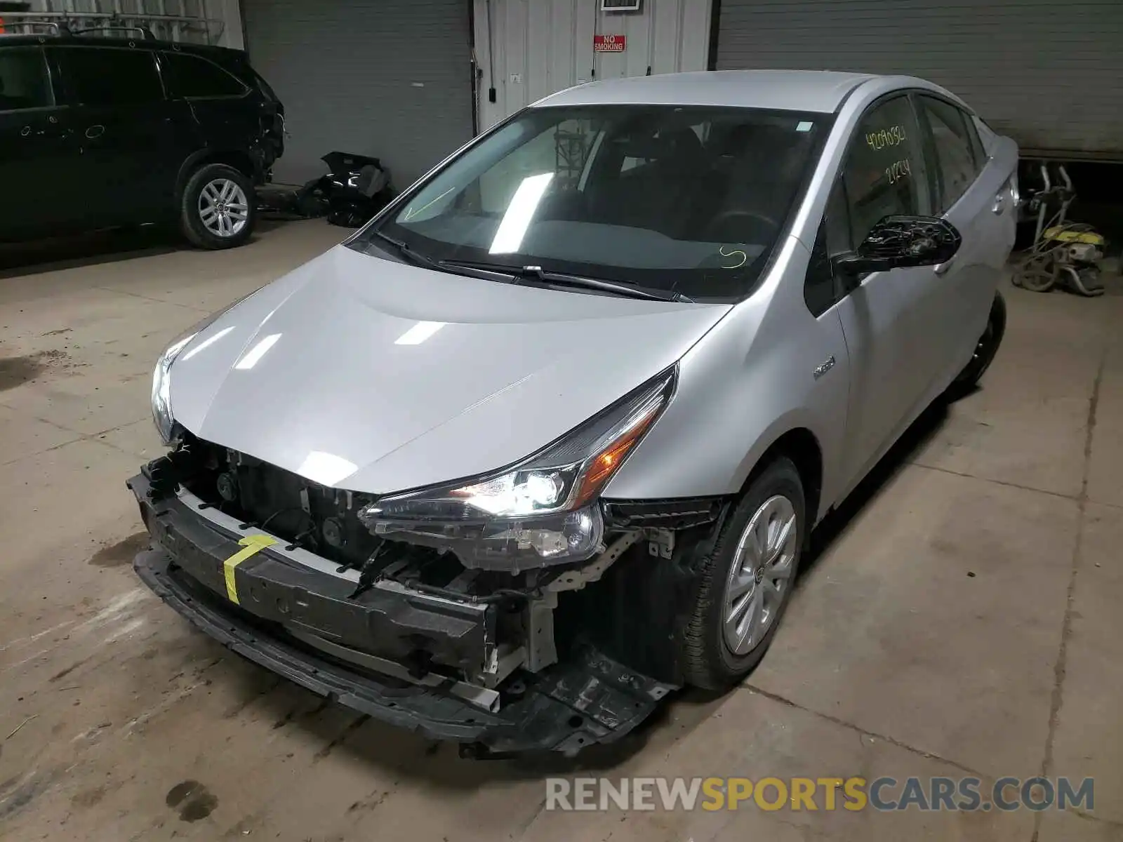 2 Photograph of a damaged car JTDKARFU8K3088947 TOYOTA PRIUS 2019