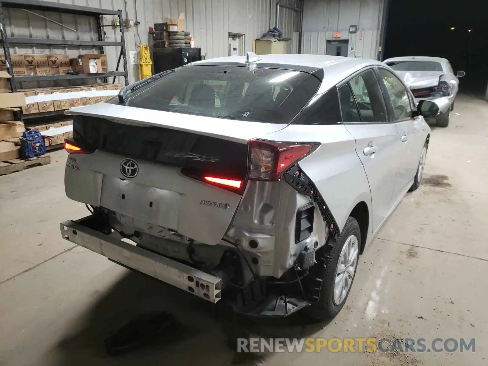 4 Photograph of a damaged car JTDKARFU8K3088947 TOYOTA PRIUS 2019