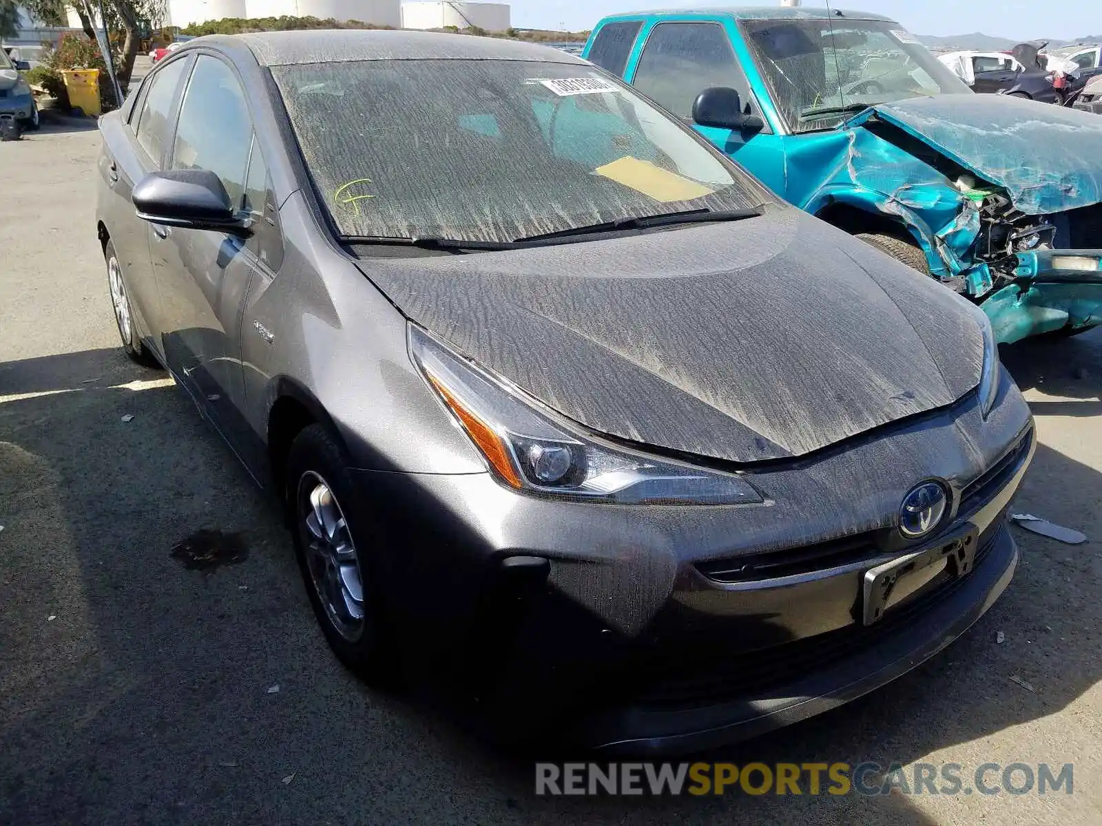 1 Photograph of a damaged car JTDKARFU8K3089063 TOYOTA PRIUS 2019