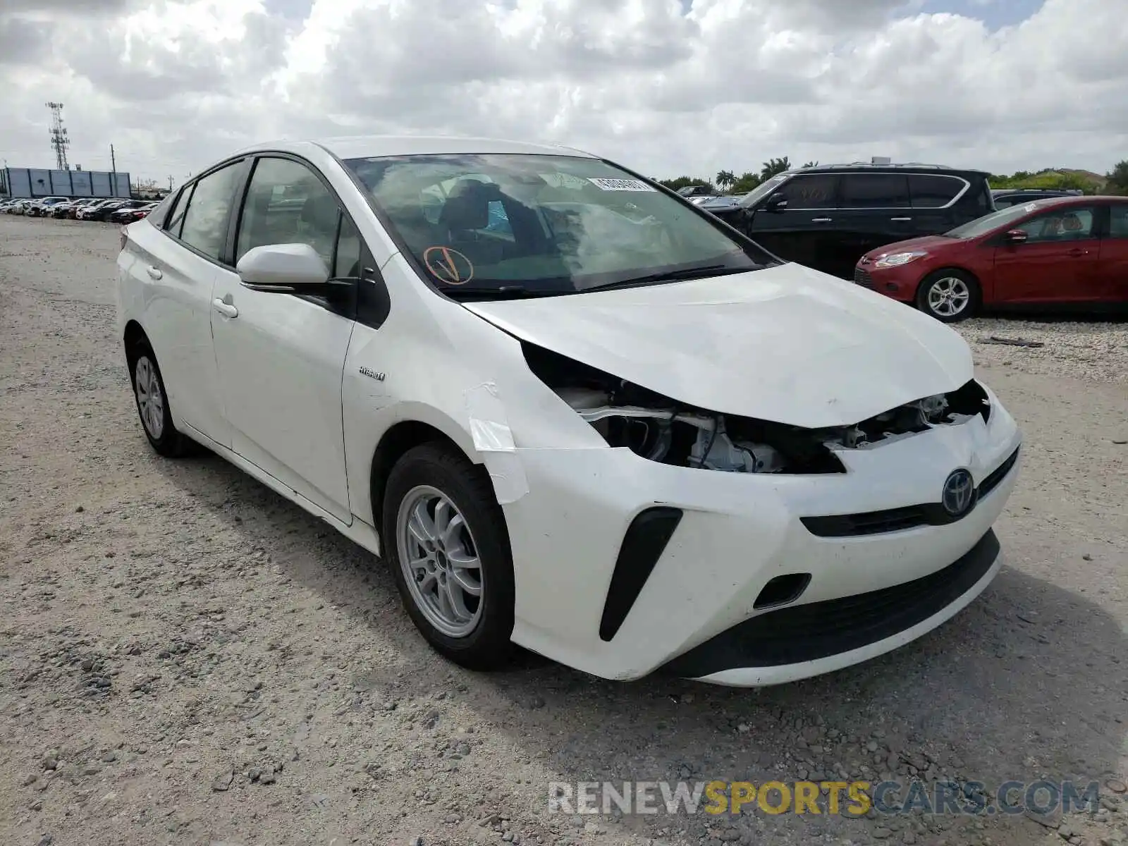 1 Фотография поврежденного автомобиля JTDKARFU8K3089385 TOYOTA PRIUS 2019