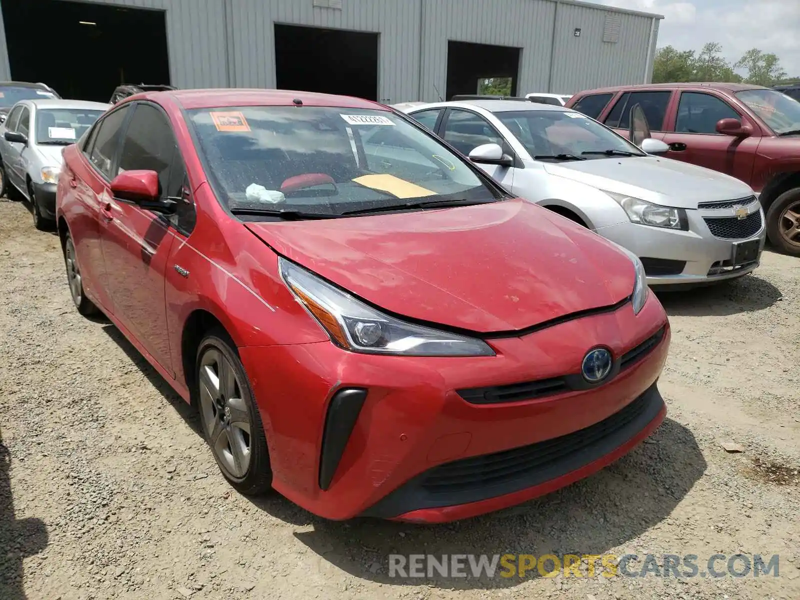 1 Photograph of a damaged car JTDKARFU8K3089399 TOYOTA PRIUS 2019