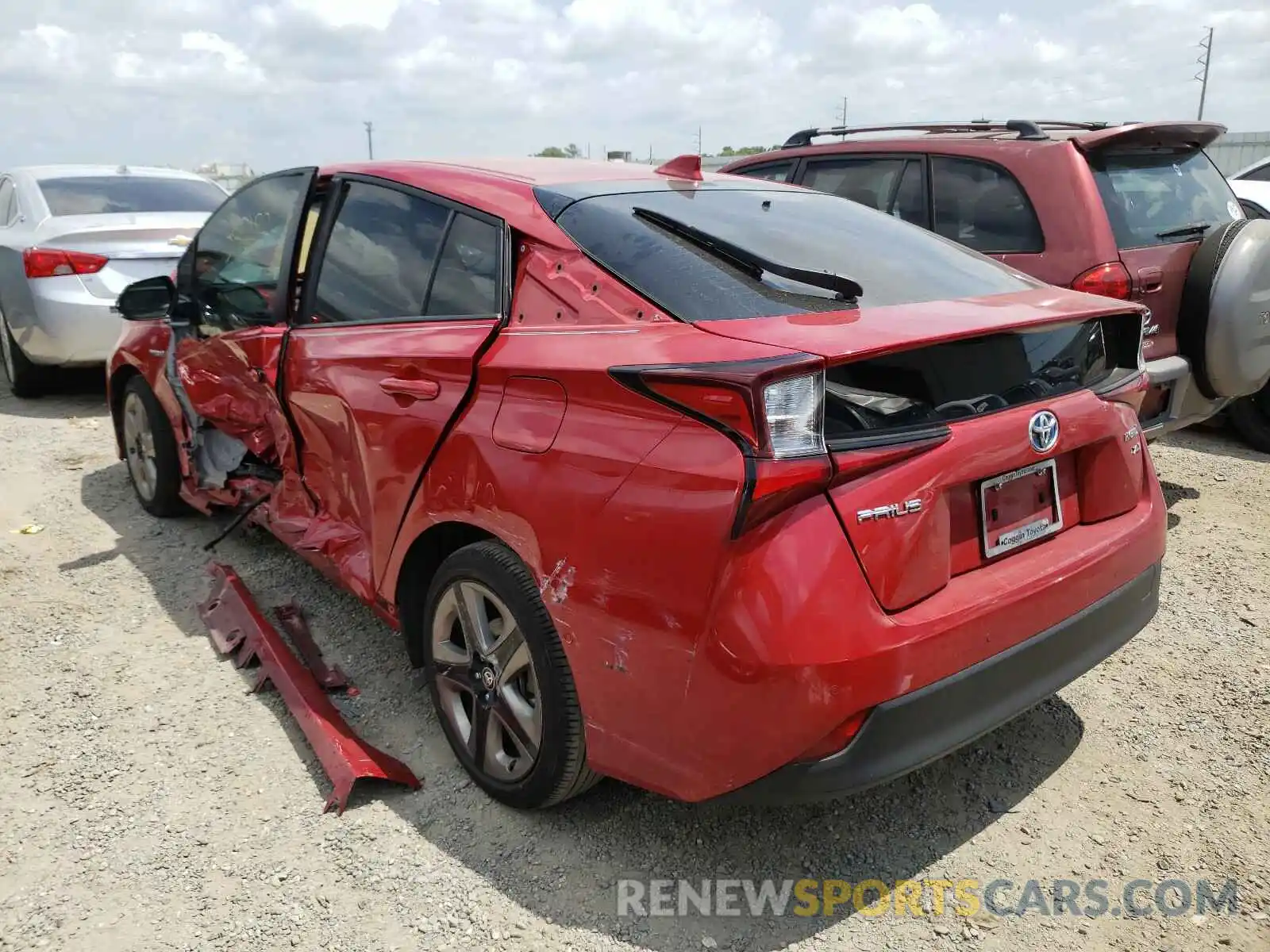 3 Photograph of a damaged car JTDKARFU8K3089399 TOYOTA PRIUS 2019