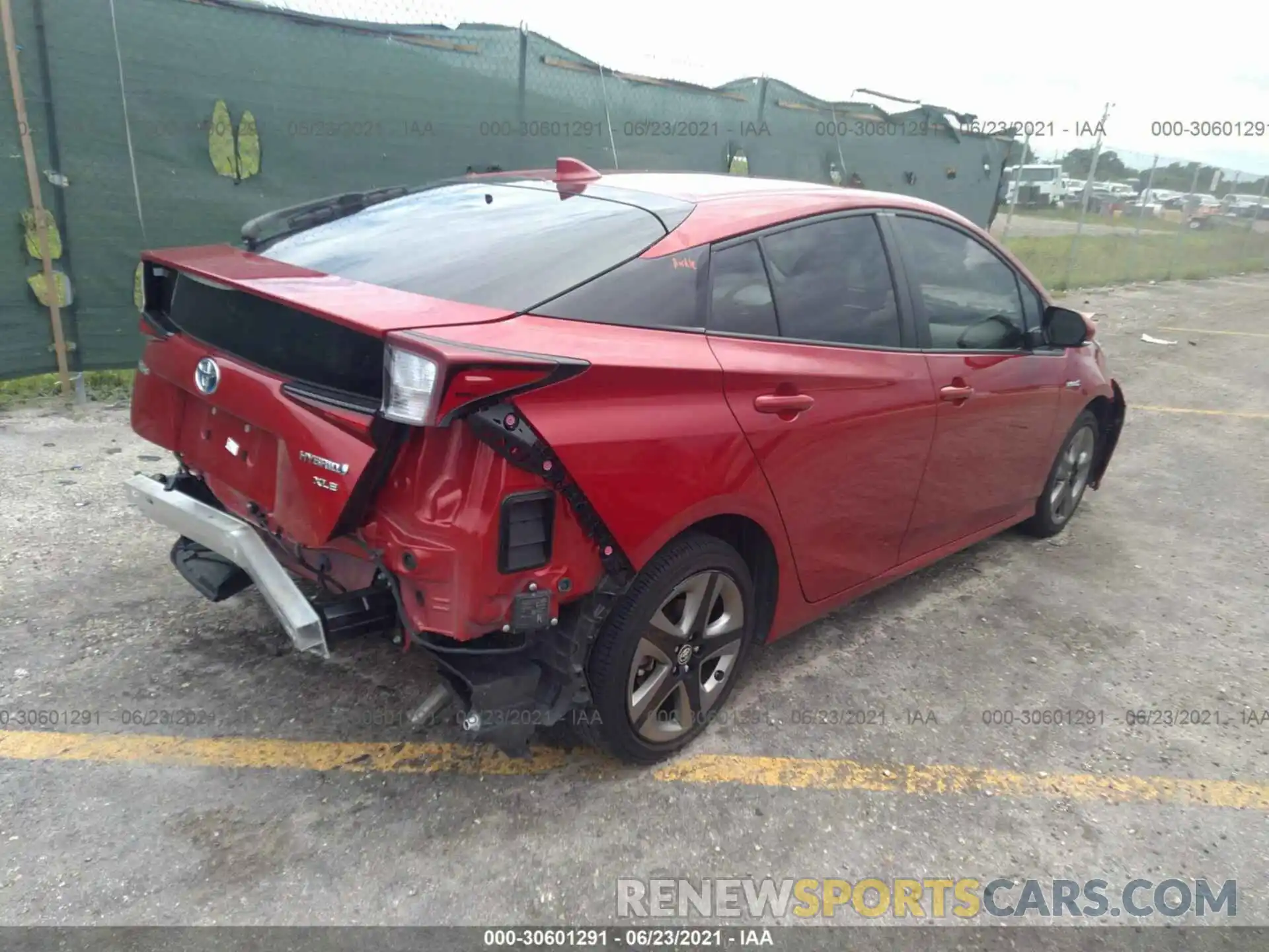 4 Photograph of a damaged car JTDKARFU8K3089810 TOYOTA PRIUS 2019