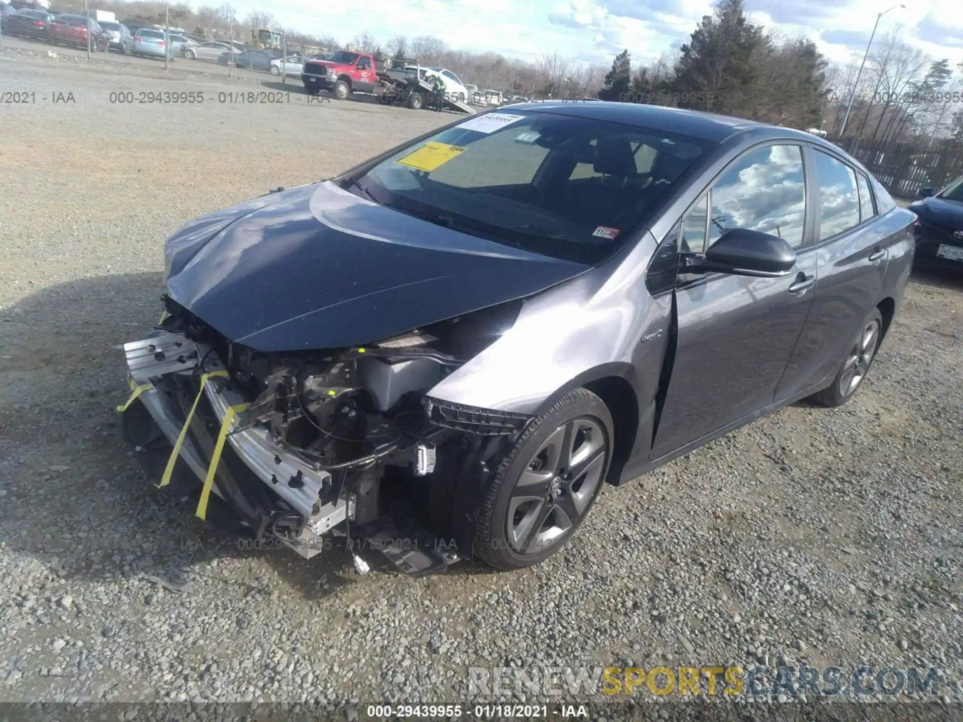 2 Photograph of a damaged car JTDKARFU8K3090245 TOYOTA PRIUS 2019