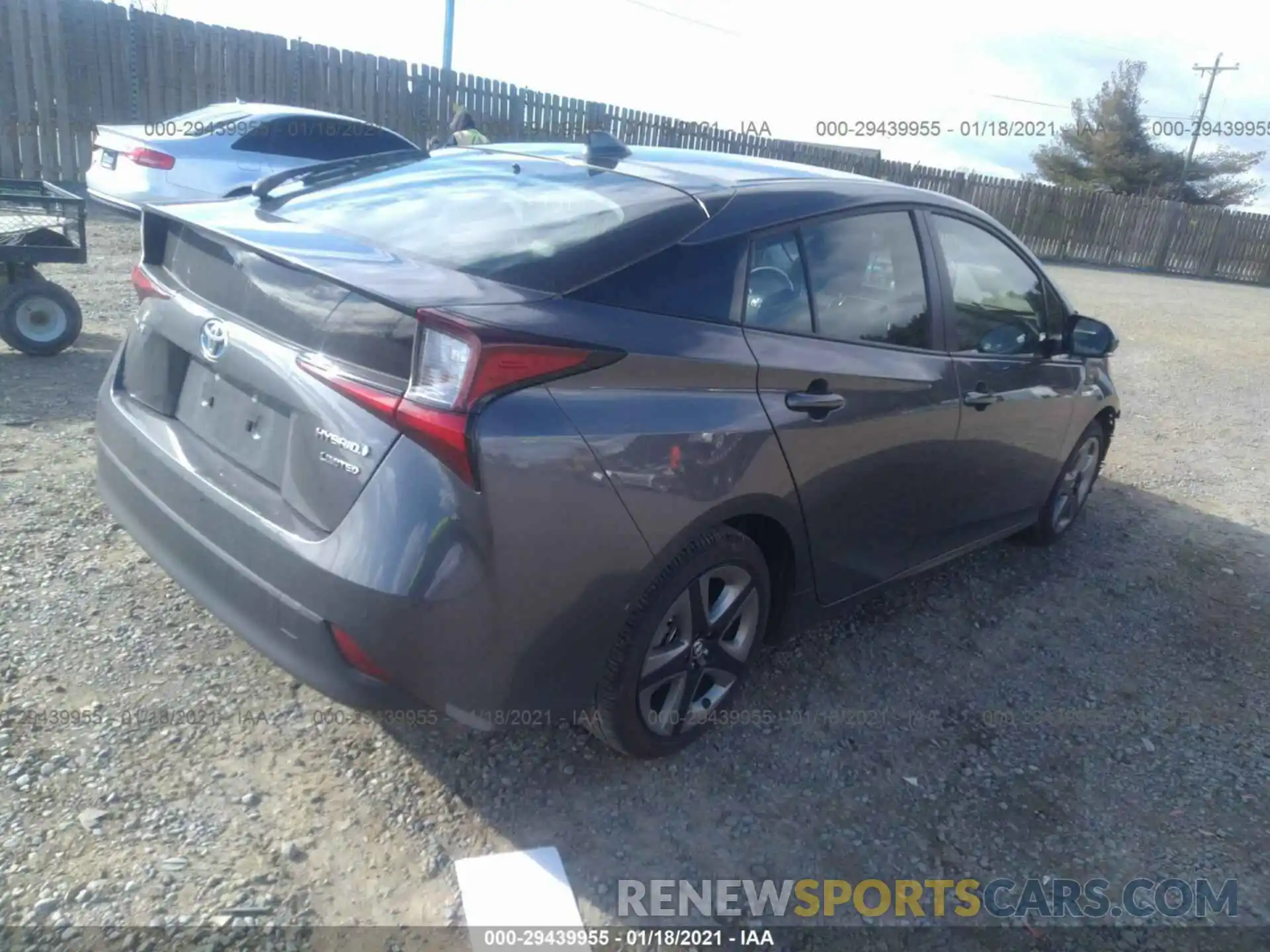 4 Photograph of a damaged car JTDKARFU8K3090245 TOYOTA PRIUS 2019