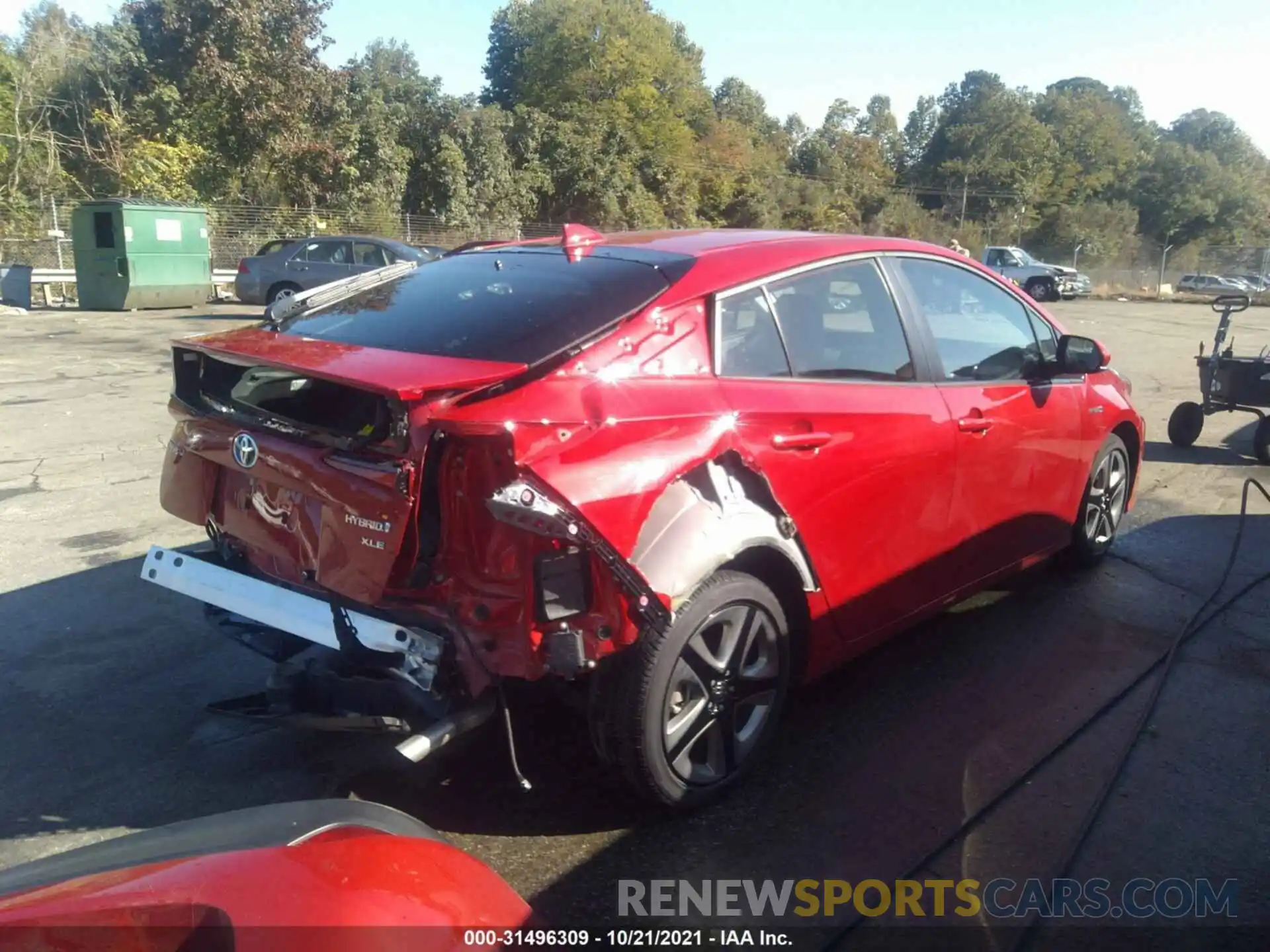 4 Photograph of a damaged car JTDKARFU8K3090469 TOYOTA PRIUS 2019