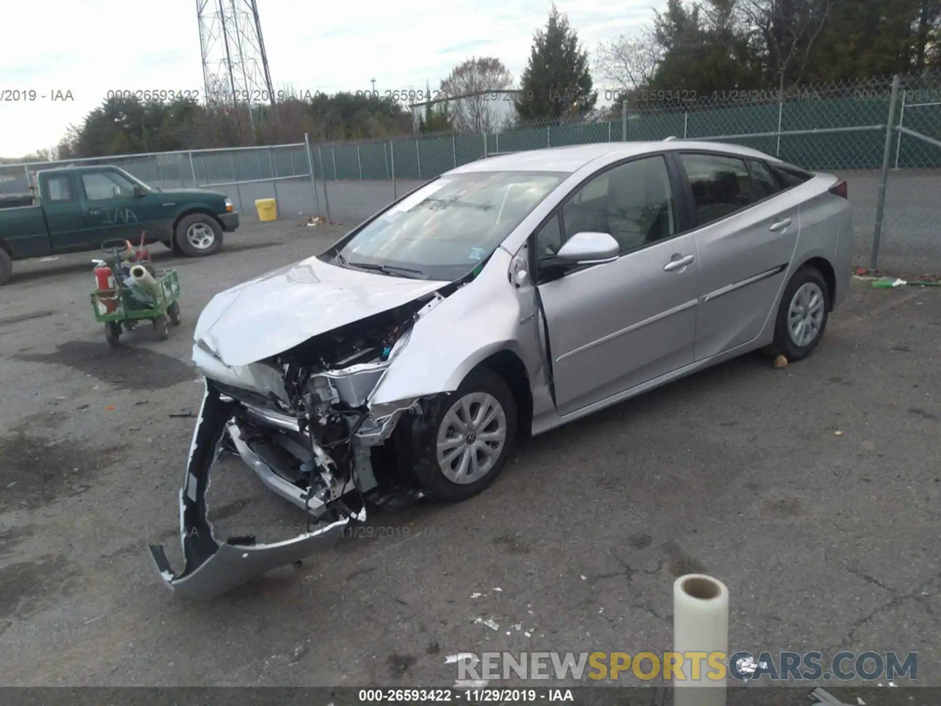 2 Photograph of a damaged car JTDKARFU8K3090567 TOYOTA PRIUS 2019