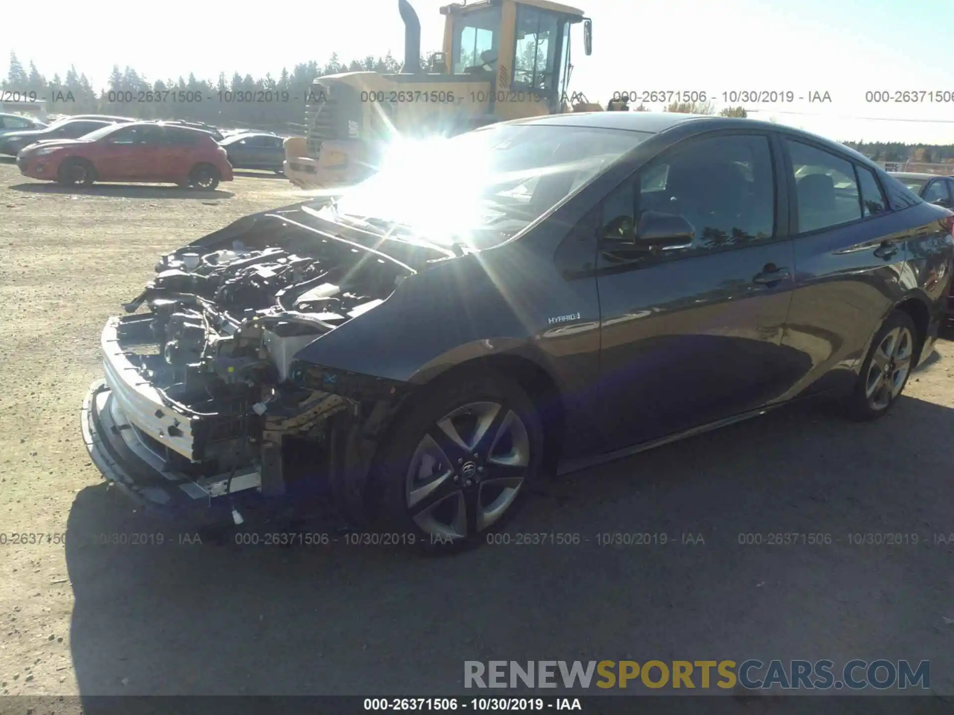 2 Photograph of a damaged car JTDKARFU8K3093288 TOYOTA PRIUS 2019