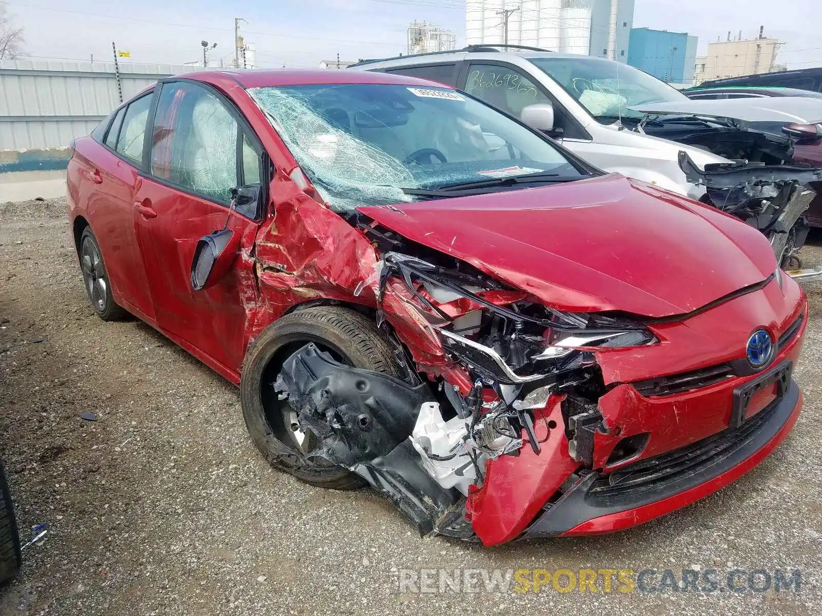 1 Photograph of a damaged car JTDKARFU8K3095168 TOYOTA PRIUS 2019