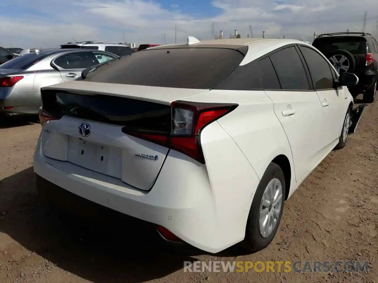 4 Фотография поврежденного автомобиля JTDKARFU8K3095333 TOYOTA PRIUS 2019