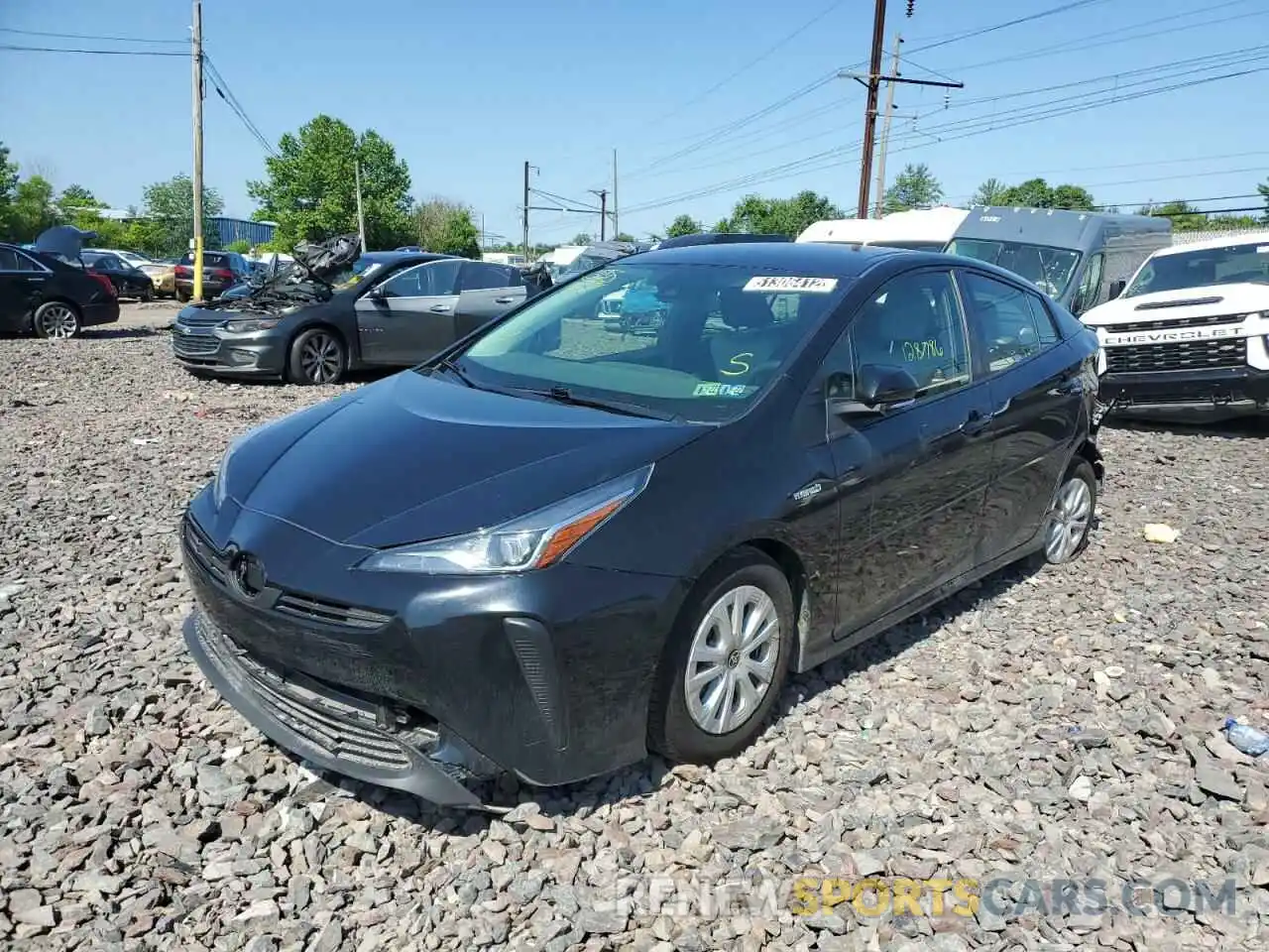 2 Фотография поврежденного автомобиля JTDKARFU8K3096157 TOYOTA PRIUS 2019