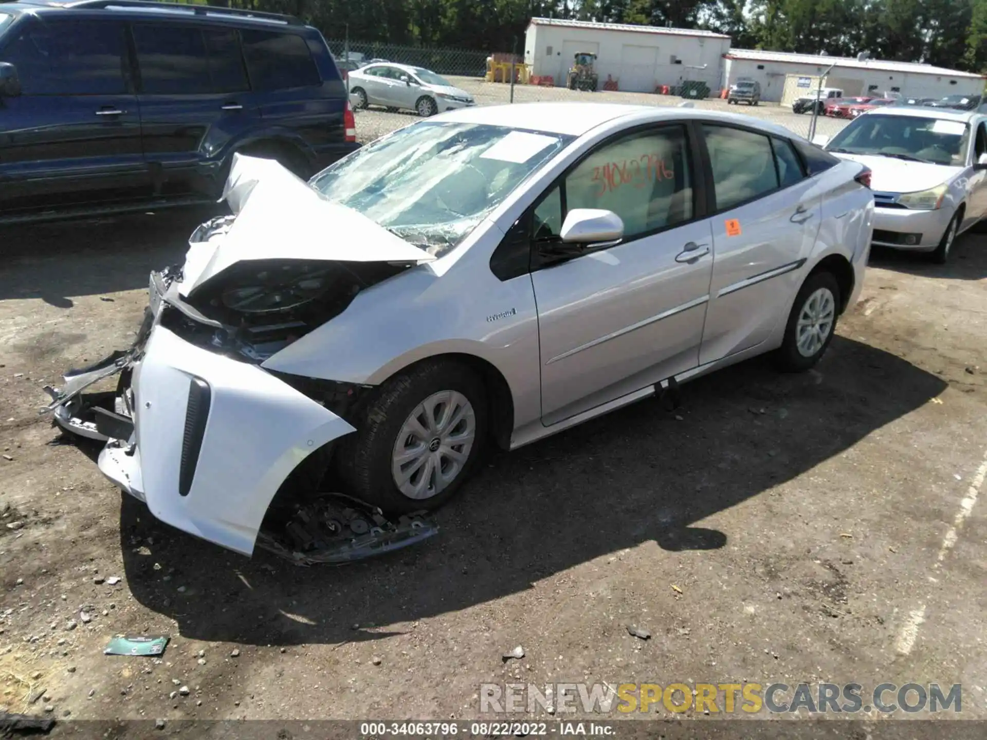 2 Photograph of a damaged car JTDKARFU8K3097552 TOYOTA PRIUS 2019