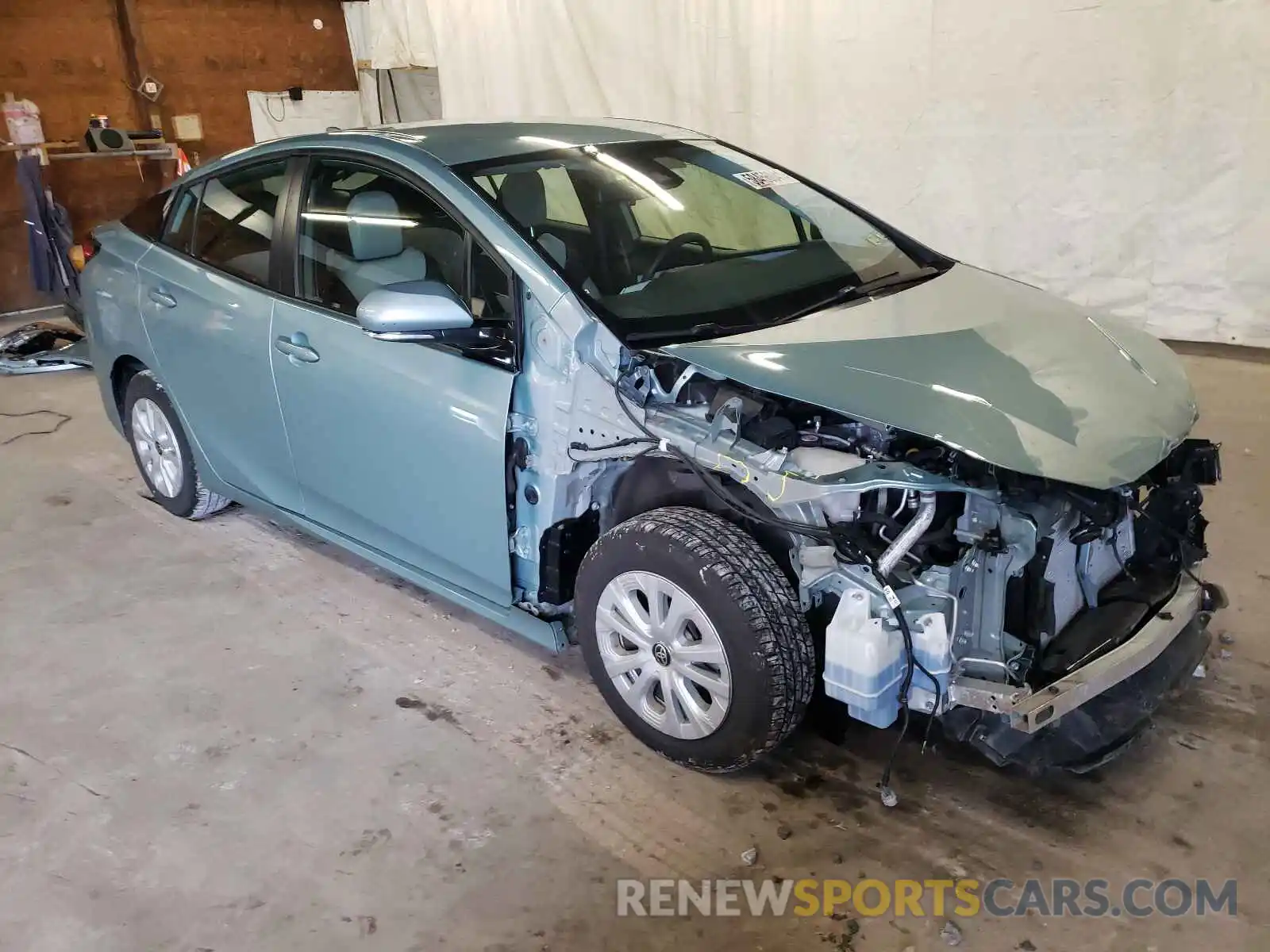 1 Photograph of a damaged car JTDKARFU8K3098247 TOYOTA PRIUS 2019