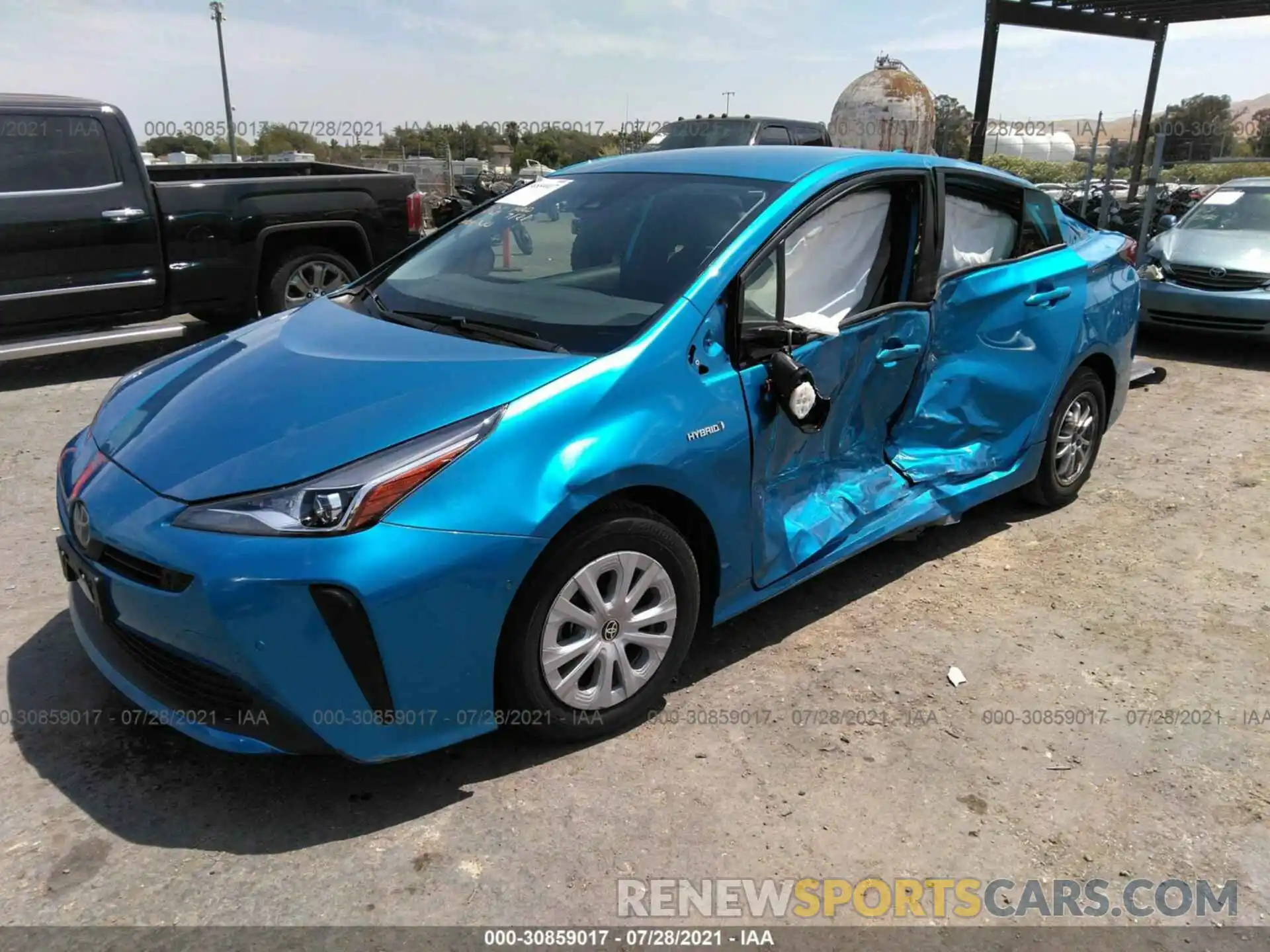 2 Фотография поврежденного автомобиля JTDKARFU8K3098751 TOYOTA PRIUS 2019