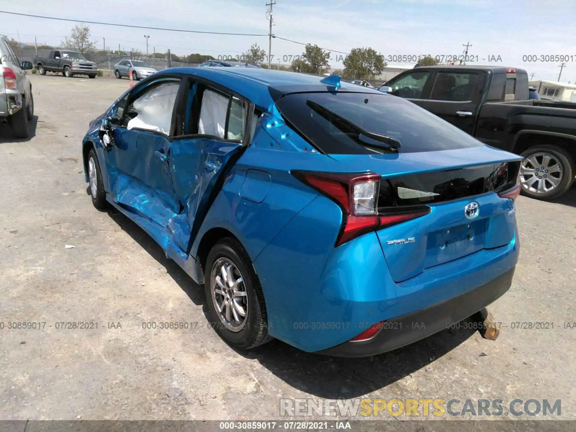 3 Фотография поврежденного автомобиля JTDKARFU8K3098751 TOYOTA PRIUS 2019