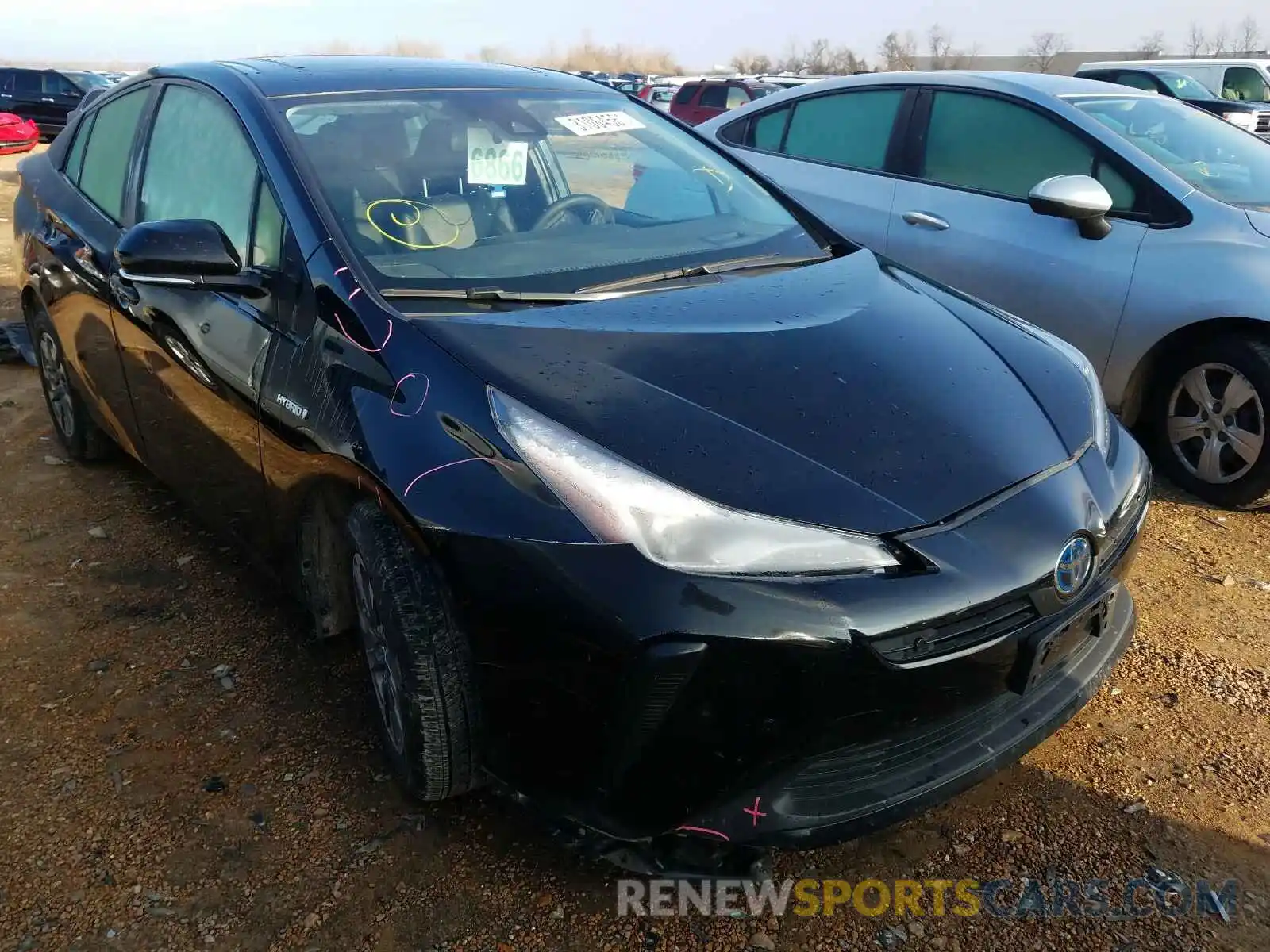 1 Фотография поврежденного автомобиля JTDKARFU8K3099477 TOYOTA PRIUS 2019