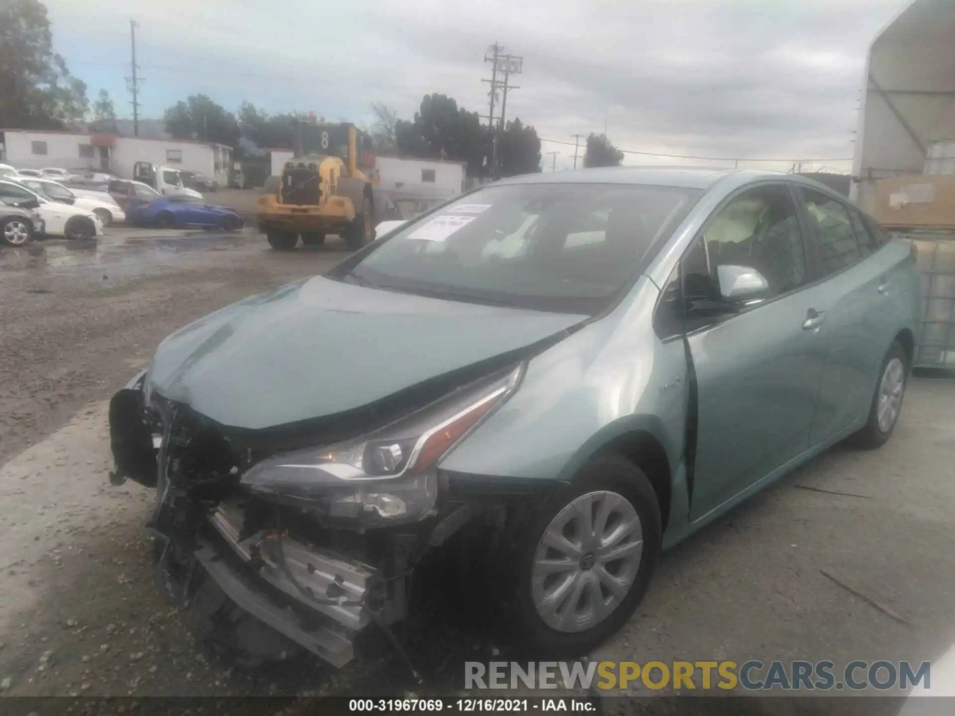 2 Photograph of a damaged car JTDKARFU8K3100966 TOYOTA PRIUS 2019