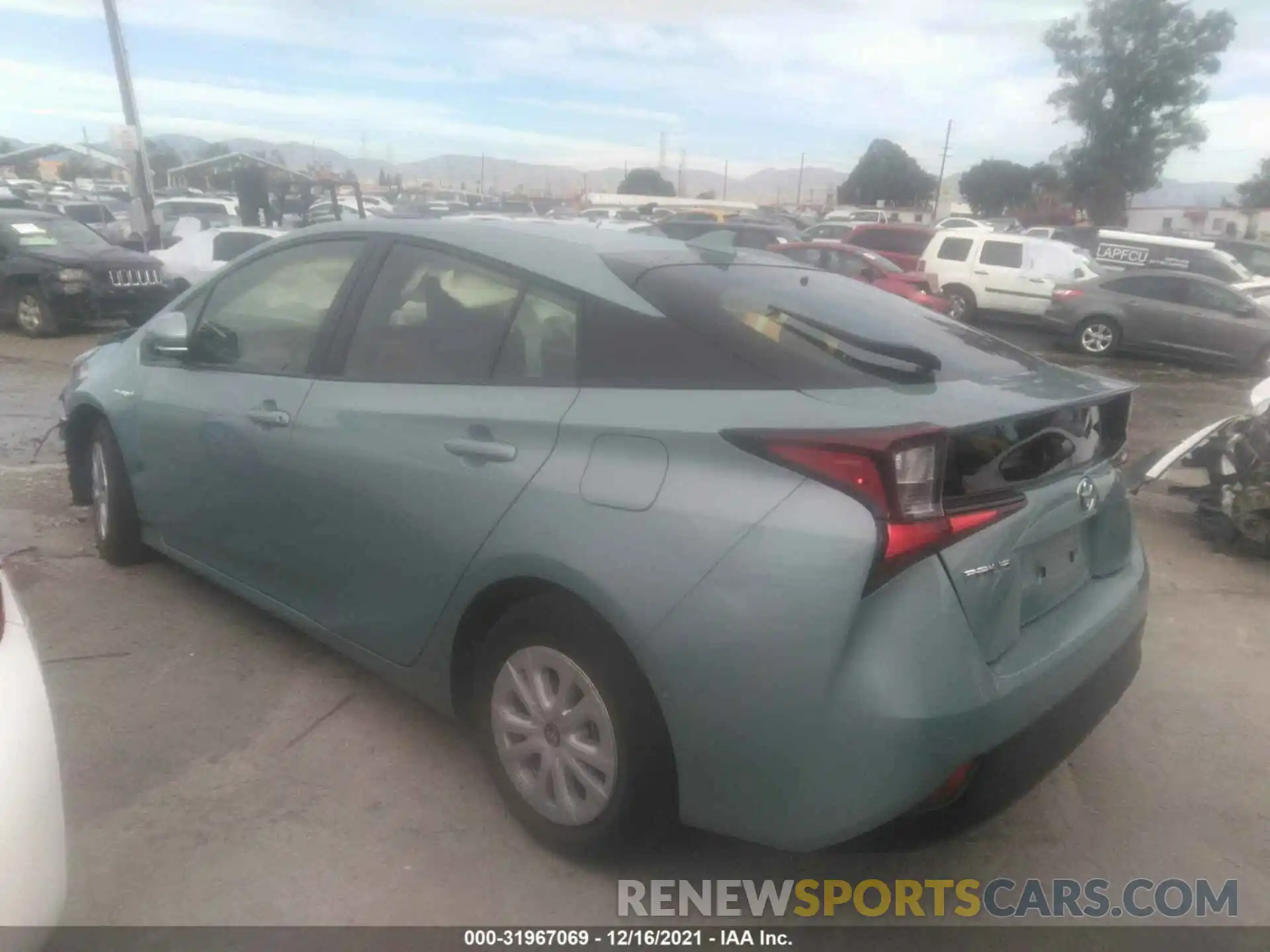 3 Photograph of a damaged car JTDKARFU8K3100966 TOYOTA PRIUS 2019